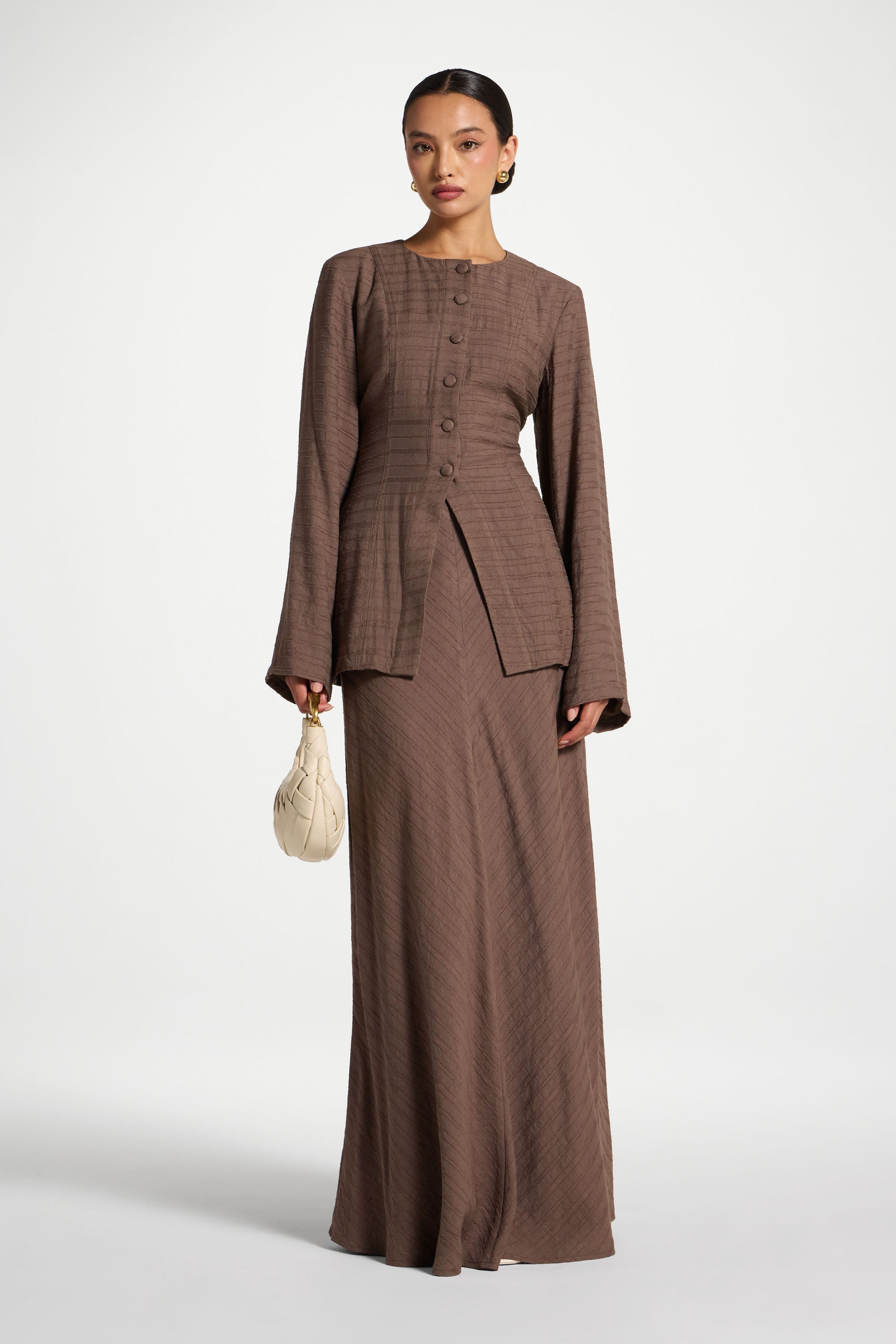 Bias Skirt - Mushroom Abayas Veiled 