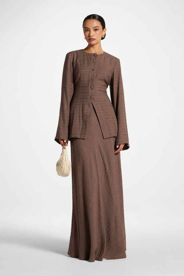 Bias Skirt - Mushroom Abayas Veiled 
