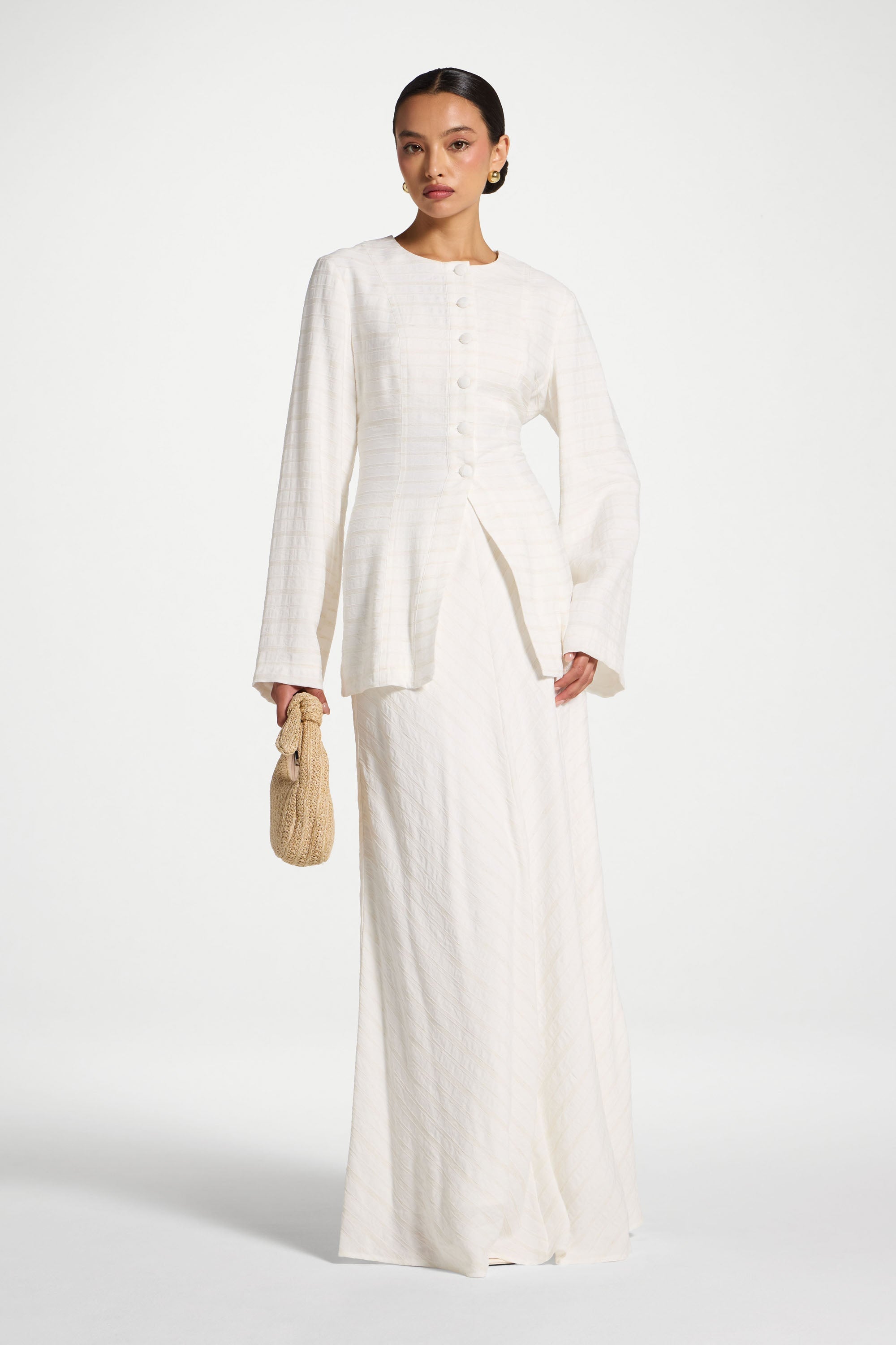 Bias Skirt - Natural Abayas Veiled 