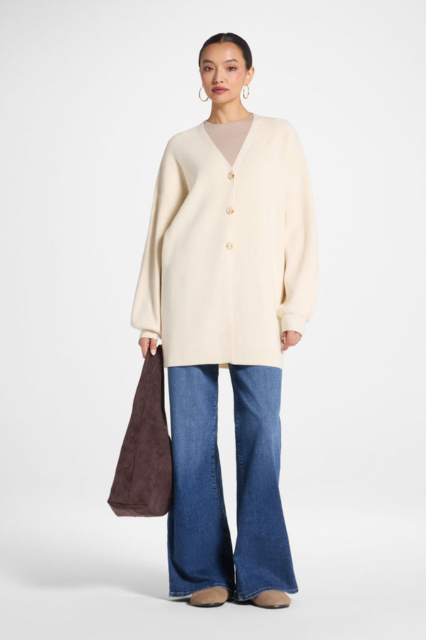 Bow Cardigan - Ivory Abayas Veiled 