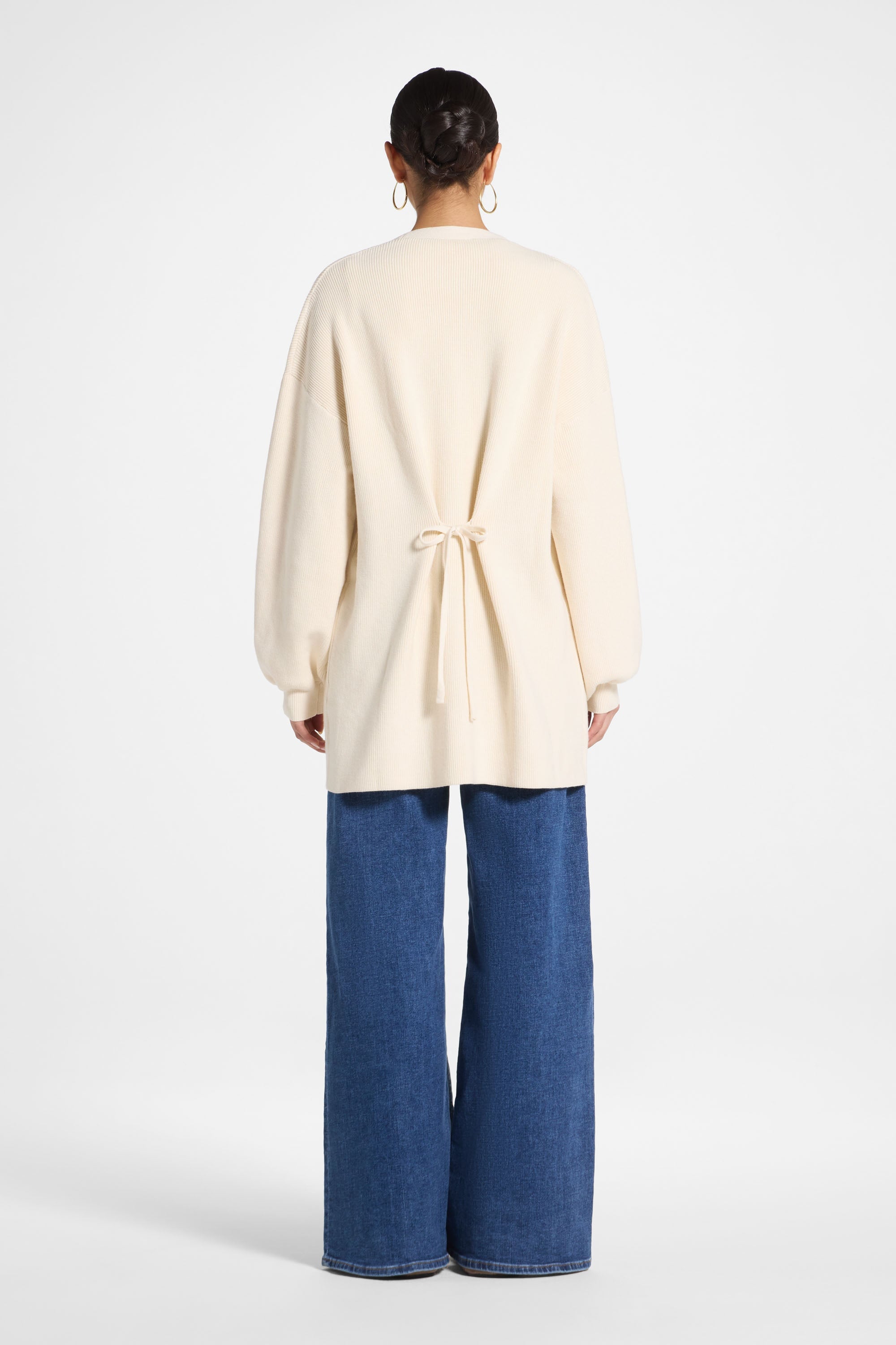 Bow Cardigan - Ivory Abayas Veiled 