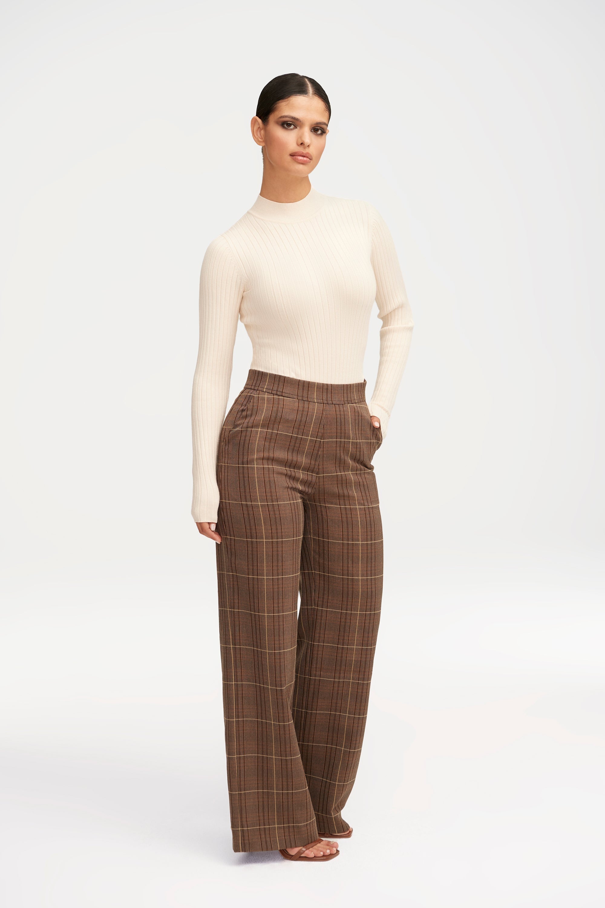 BUTTER SOFT TOFFEE PALAZZO PANT SET – L'ABEYE