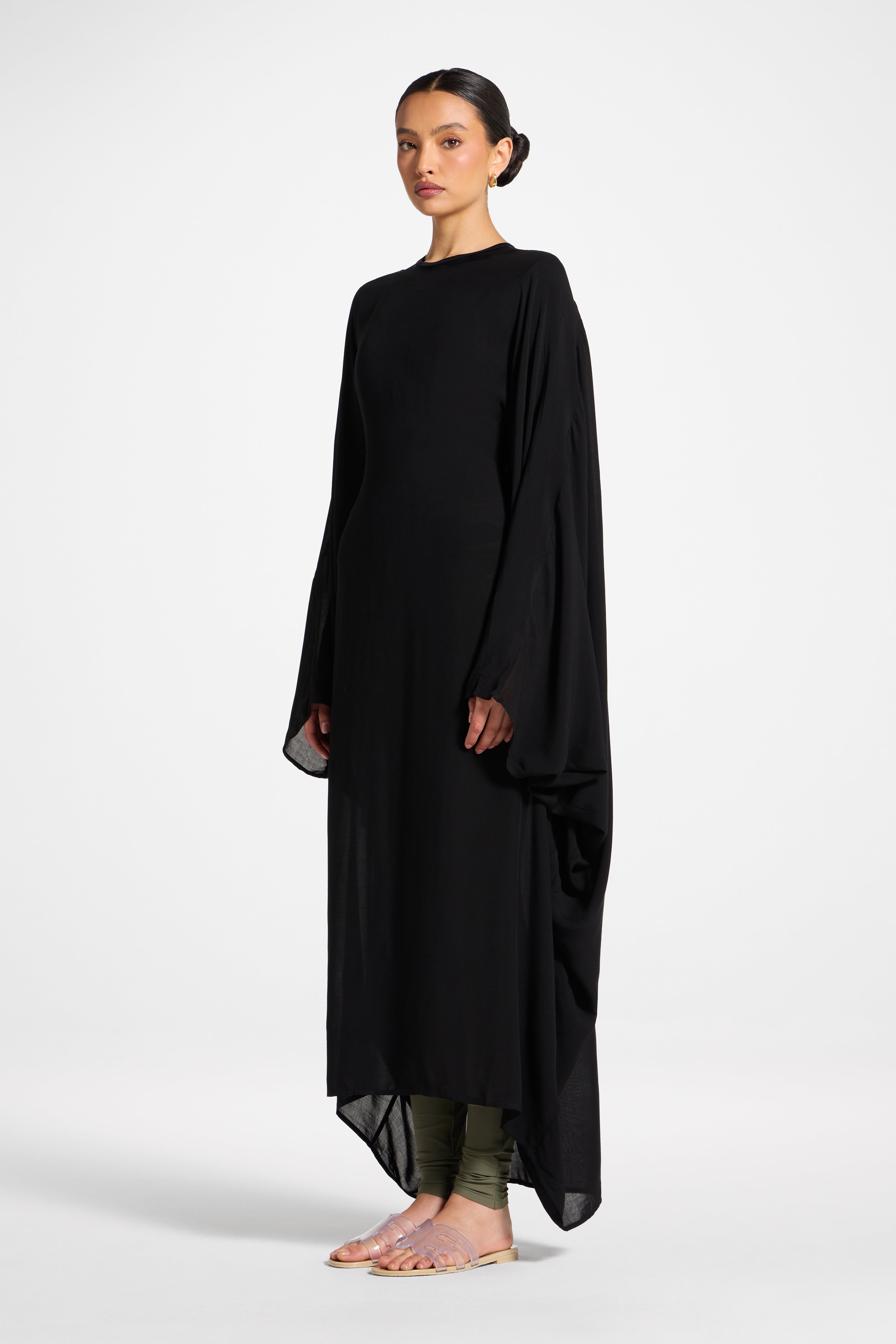 Butterfly Inner Tie Swim Cover Dress - Black Swim Veiled 