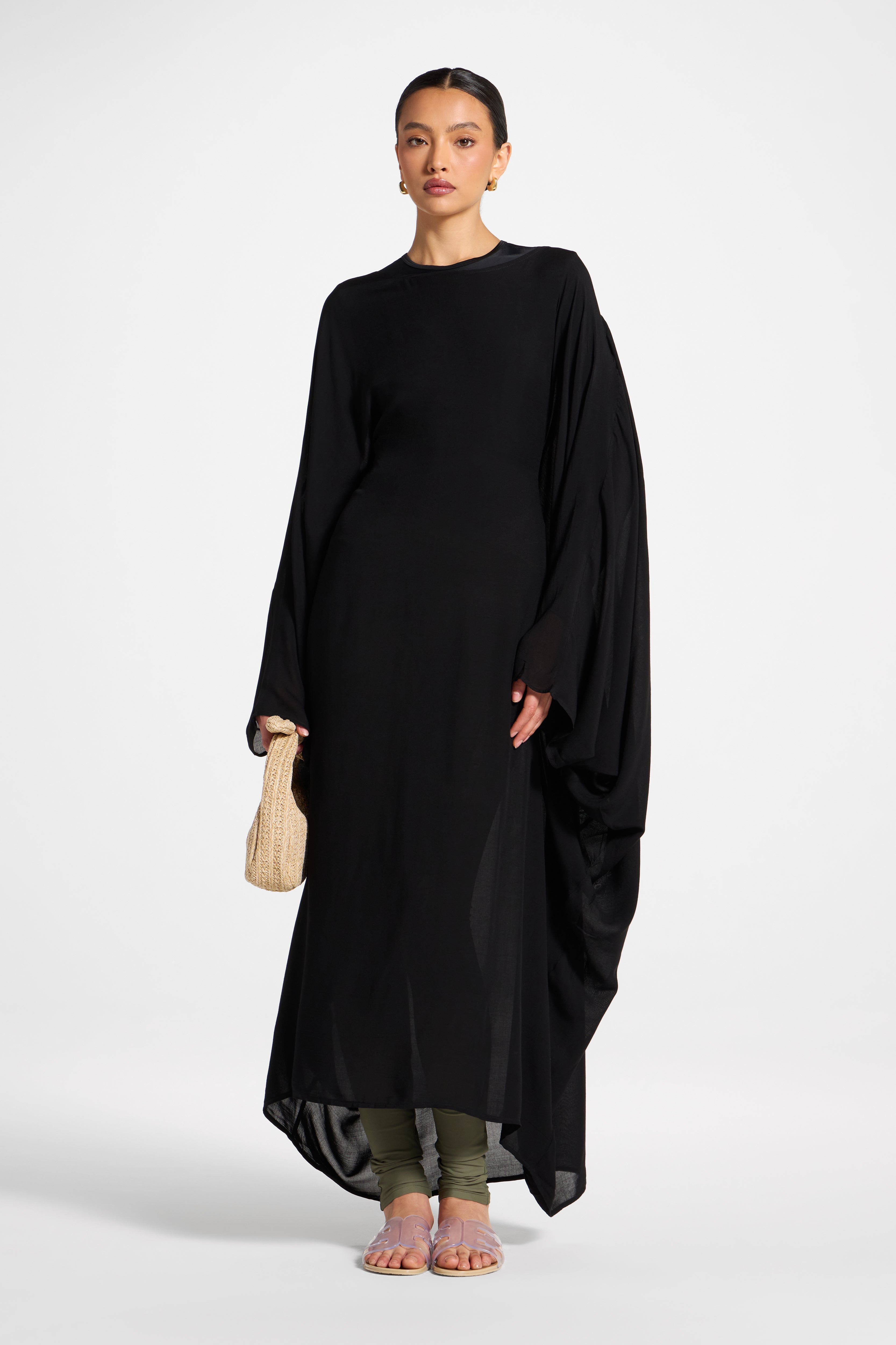 Butterfly Inner Tie Swim Cover Dress - Black Swim Veiled 