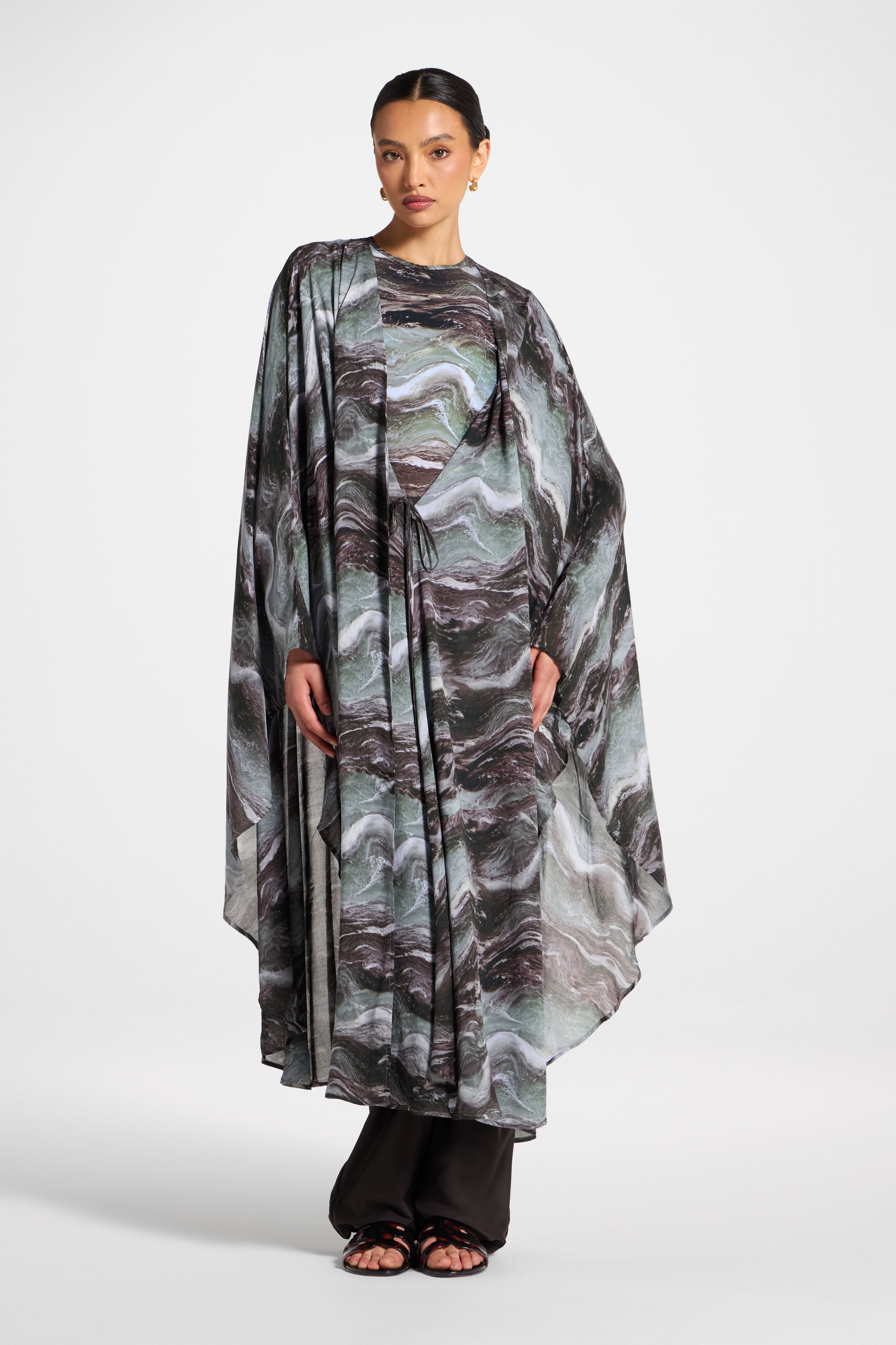 Cardigan Cover Up - Earth Marble Swim Veiled 