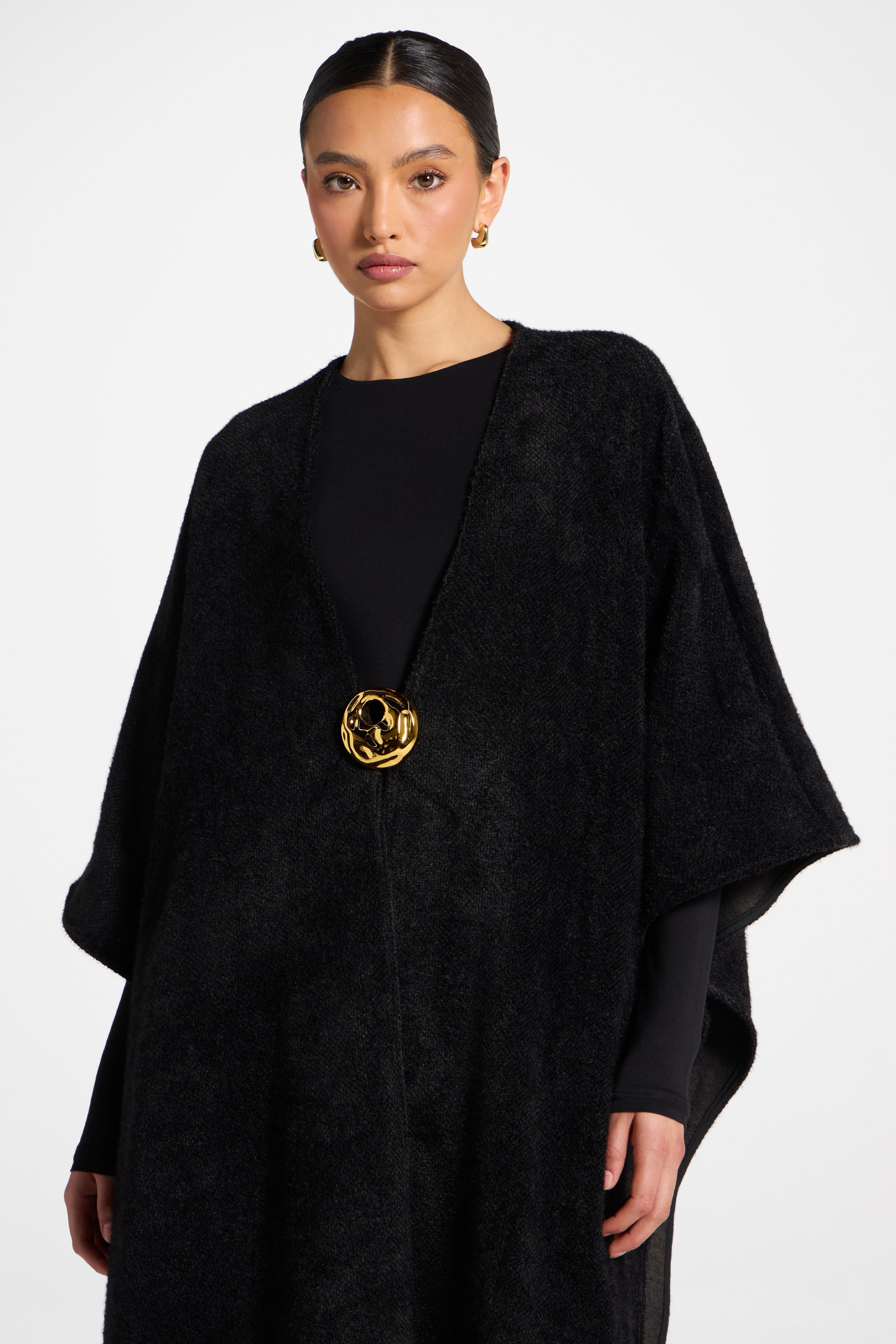 Chenille Cape - Black Abayas Veiled 