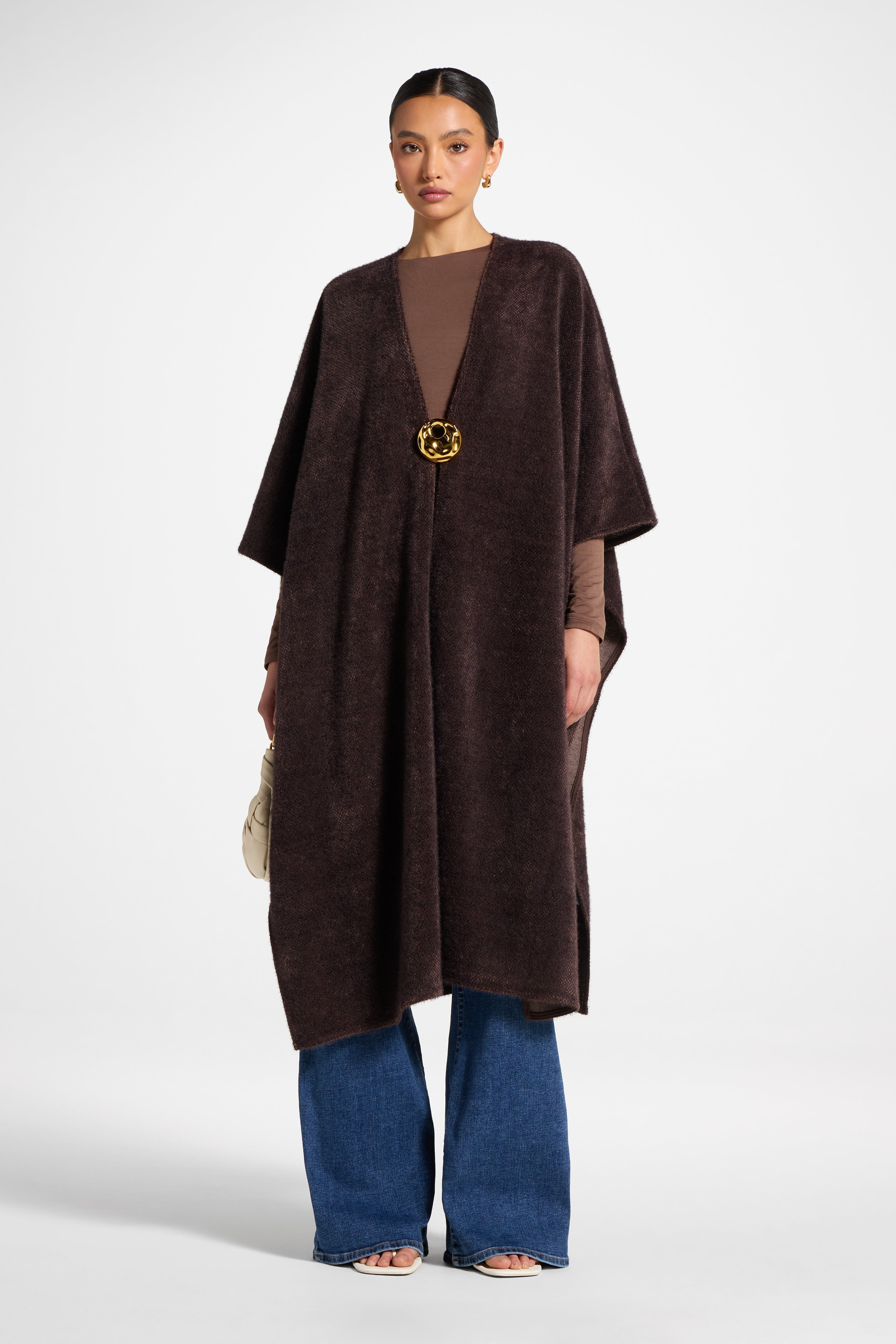 Chenille Cape - Espresso Abayas Veiled 