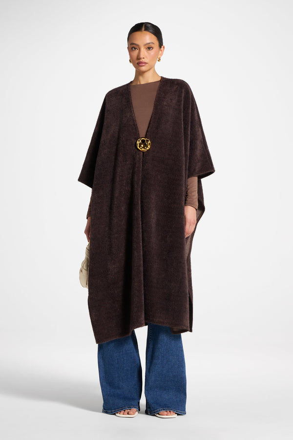 Chenille Cape - Espresso Abayas Veiled 