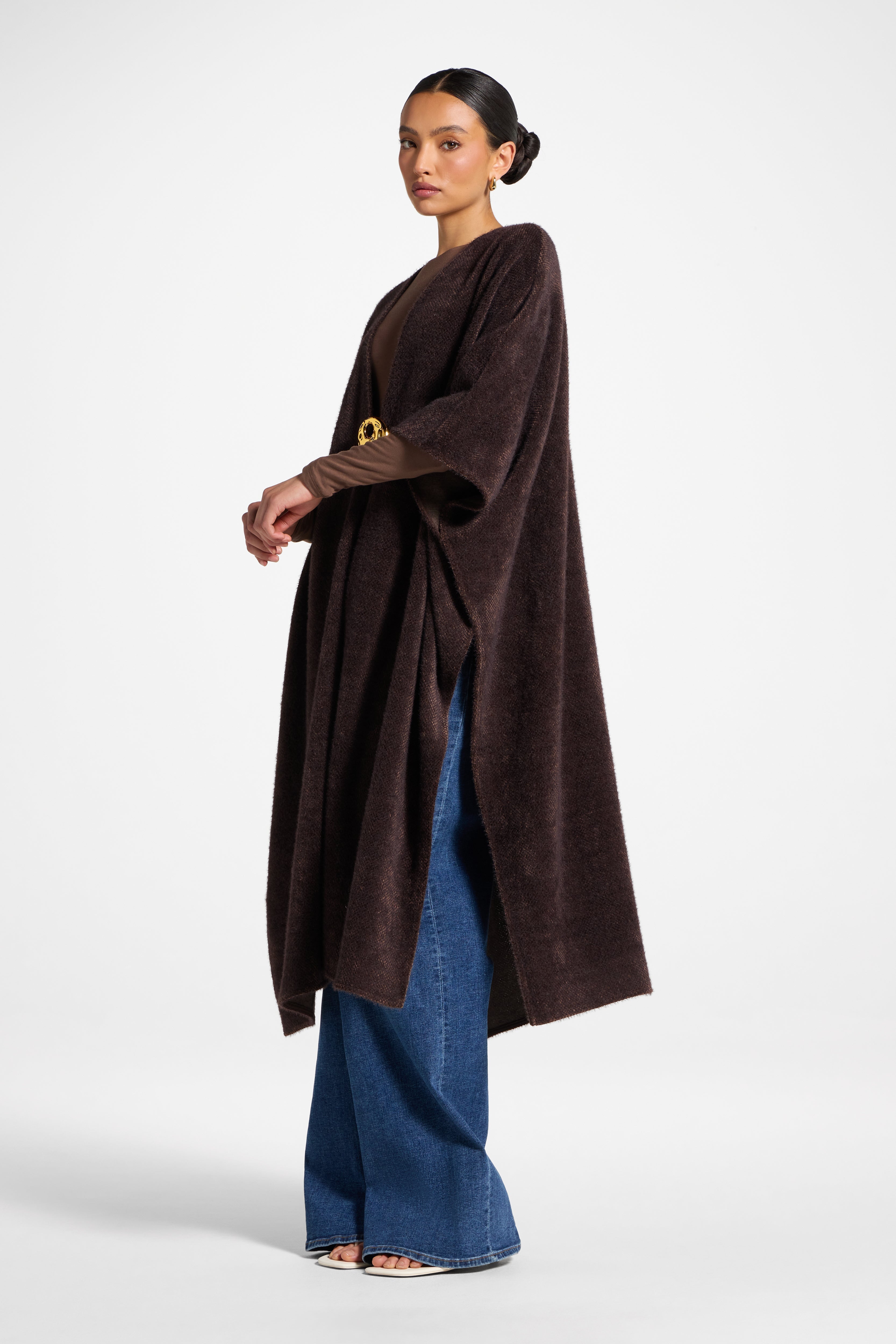 Chenille Cape - Espresso Abayas Veiled 