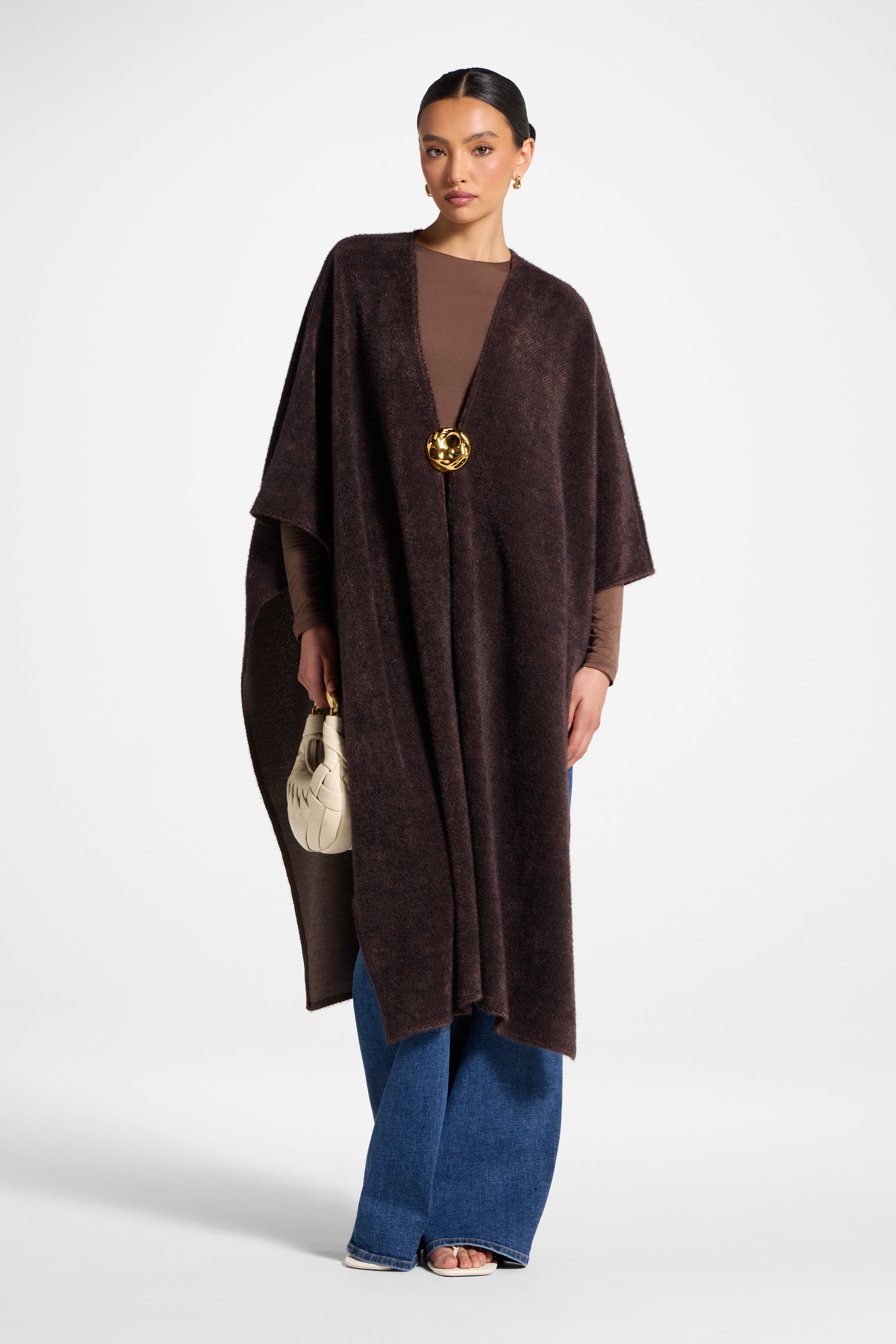Chenille Cape - Espresso Abayas Veiled 