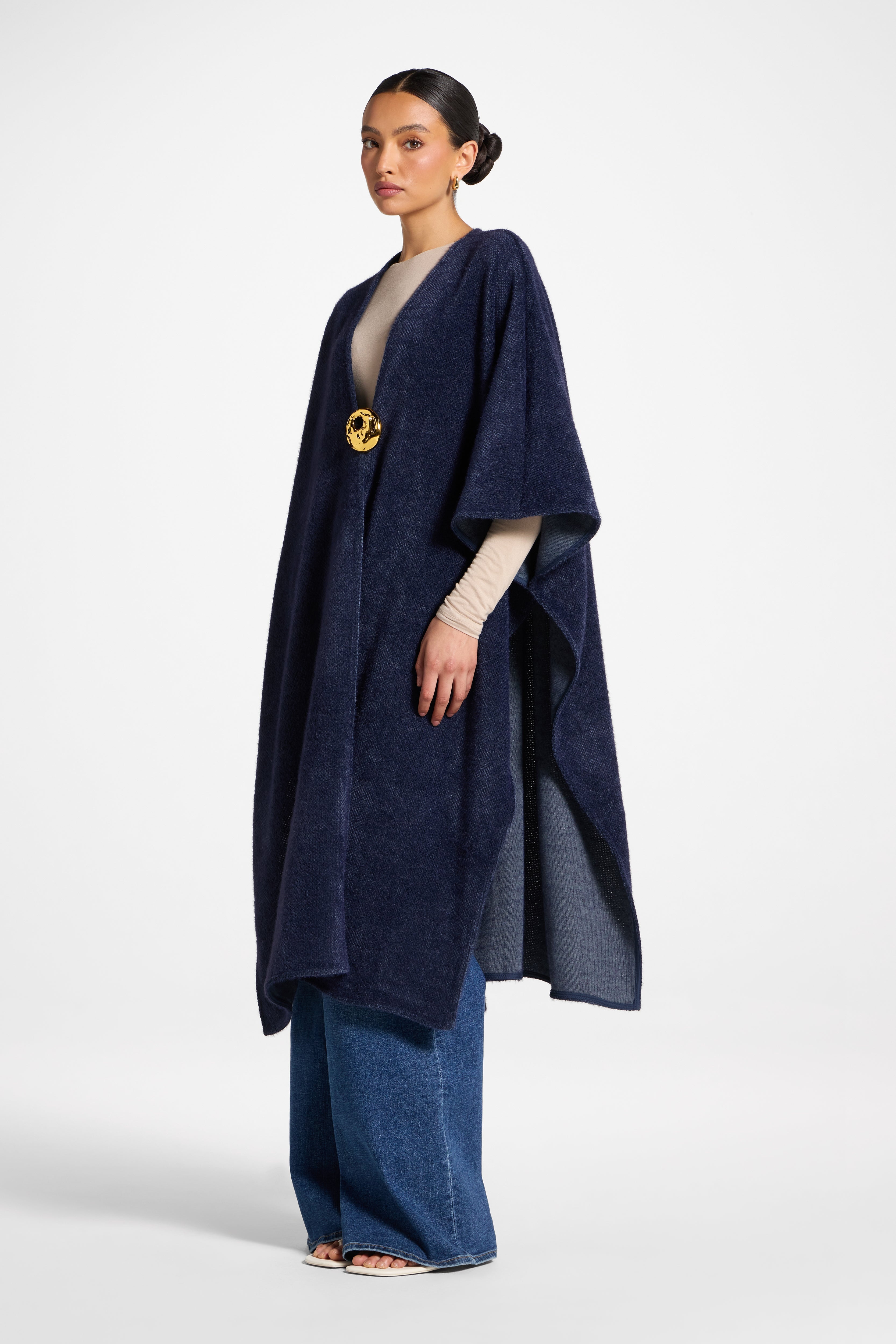 Chenille Cape - Midnight Abayas Veiled 