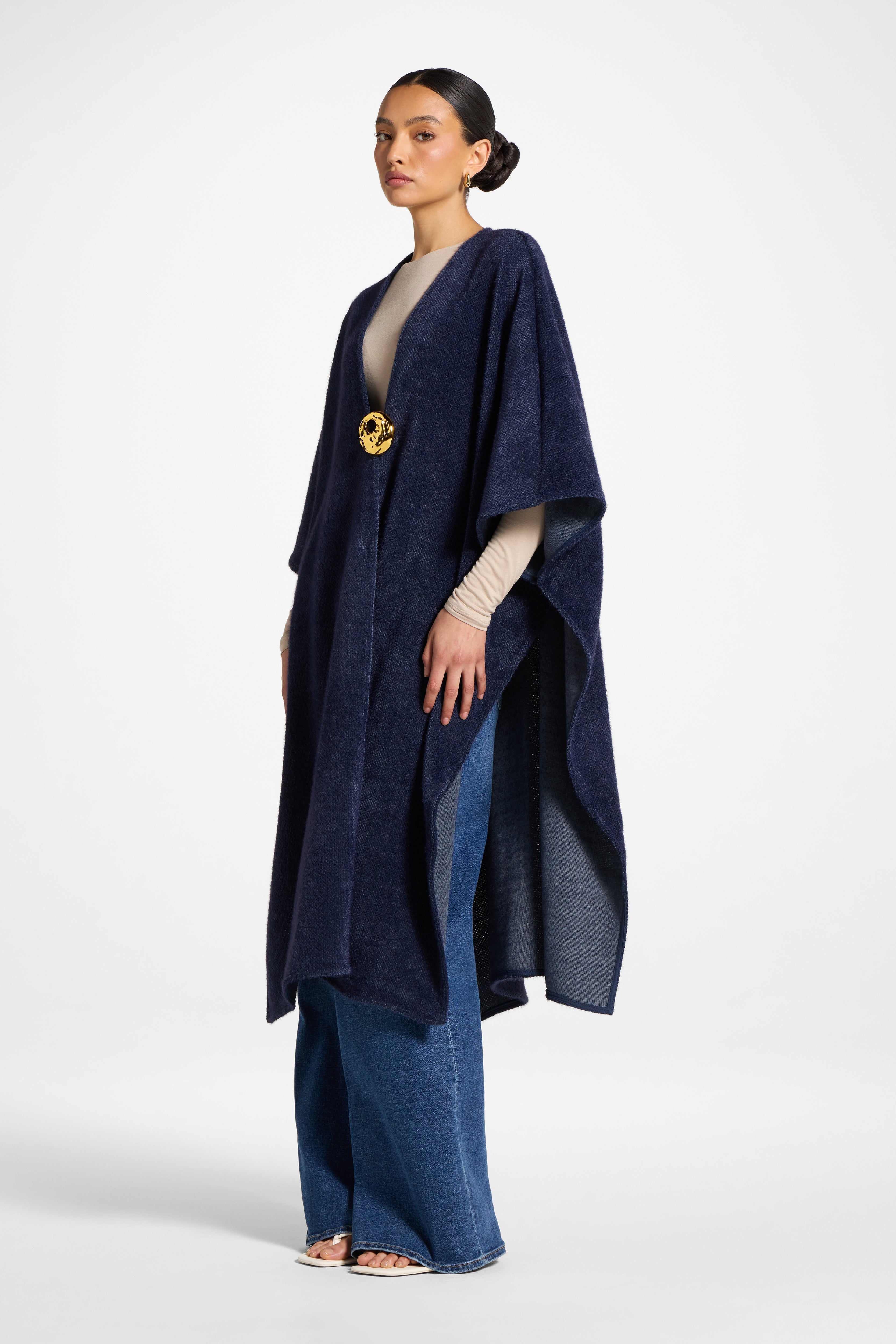 Chenille Cape - Midnight Abayas Veiled 