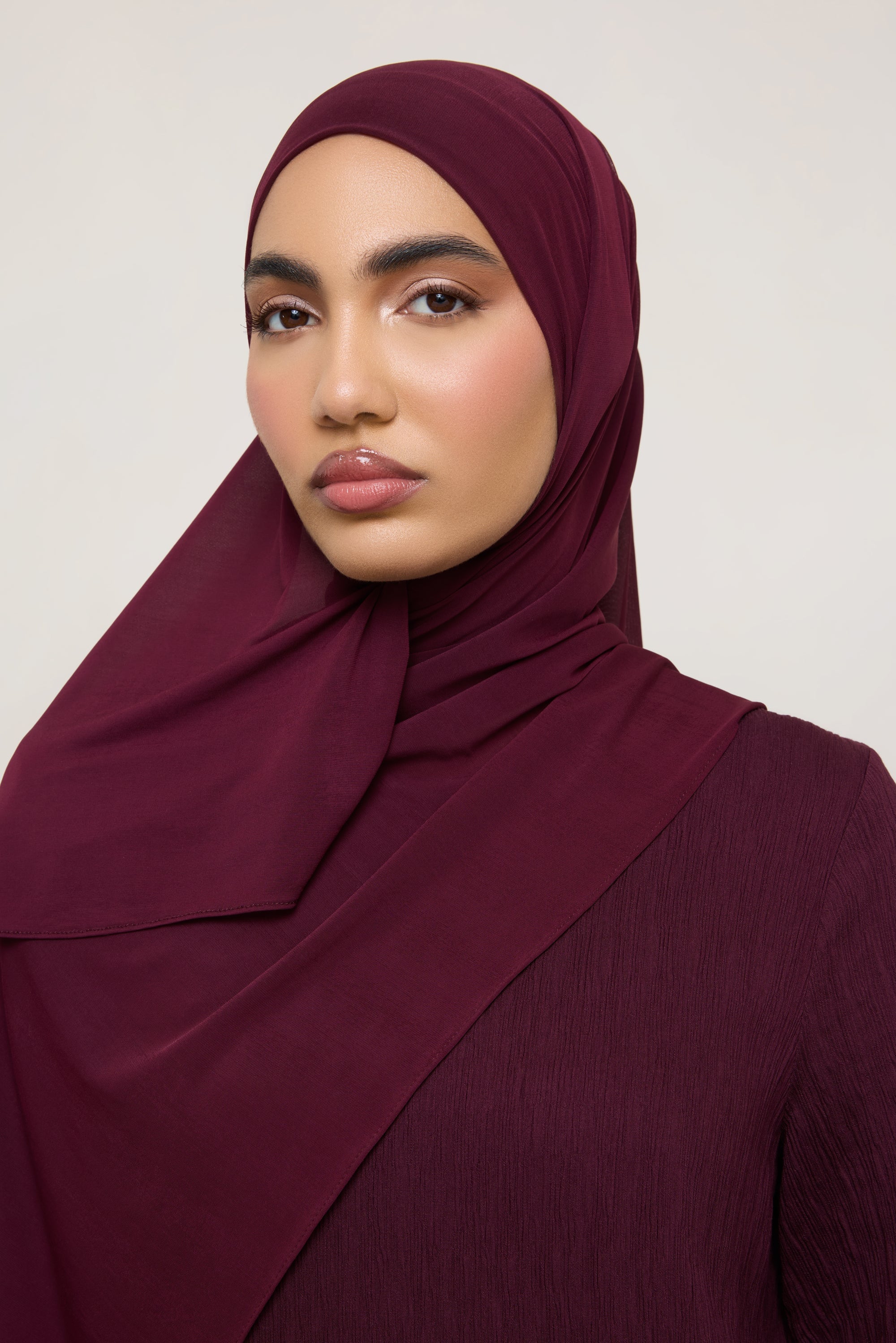 Chiffon Jersey Hijab - Fig Hijabs Veiled 