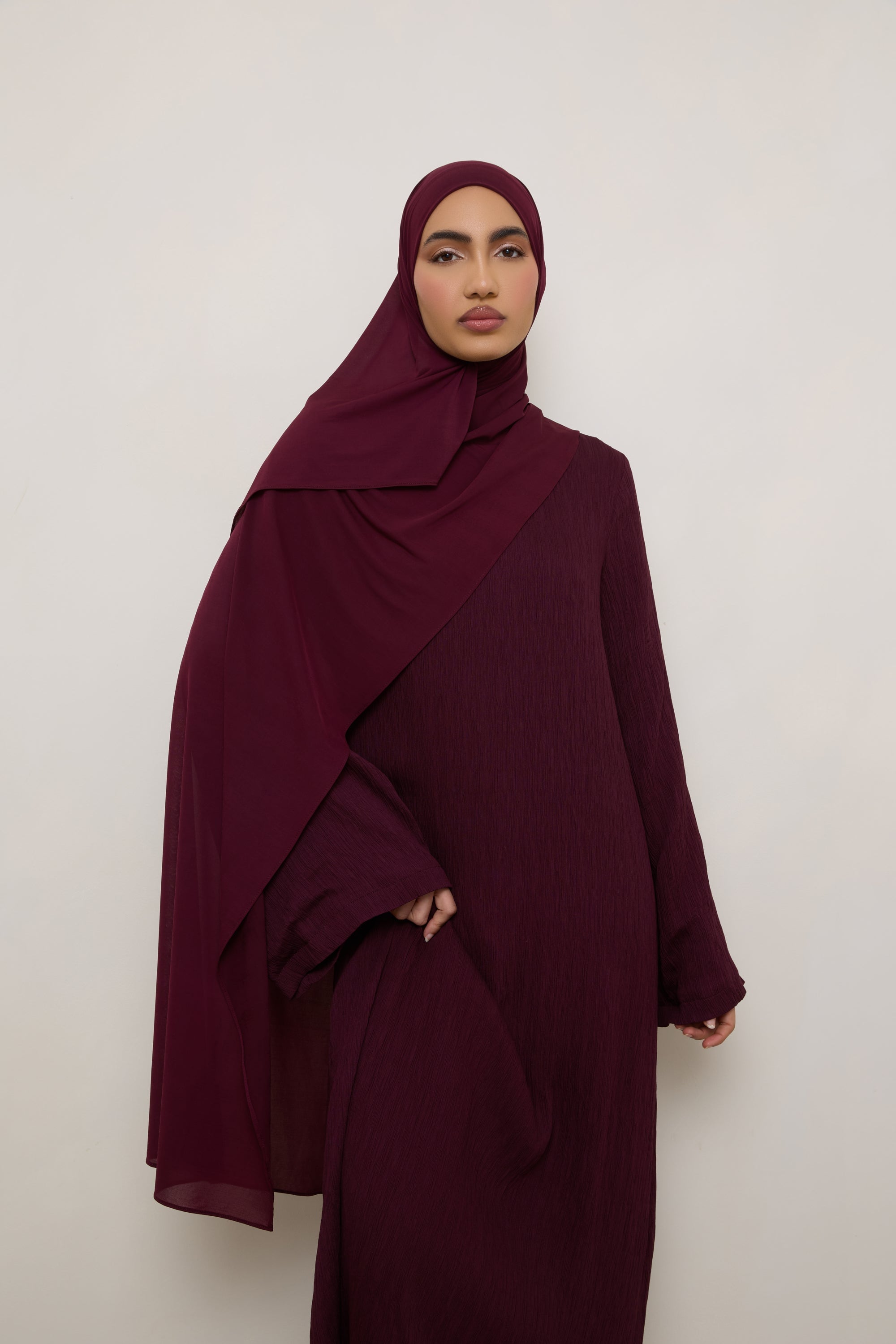 Chiffon Jersey Hijab - Fig Hijabs Veiled 