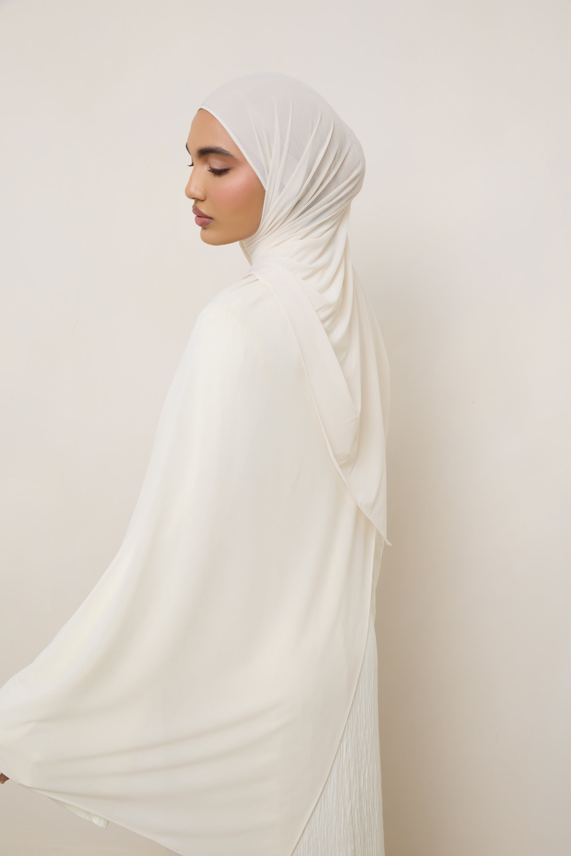 Chiffon Jersey Hijab - Vanilla Hijabs Veiled 