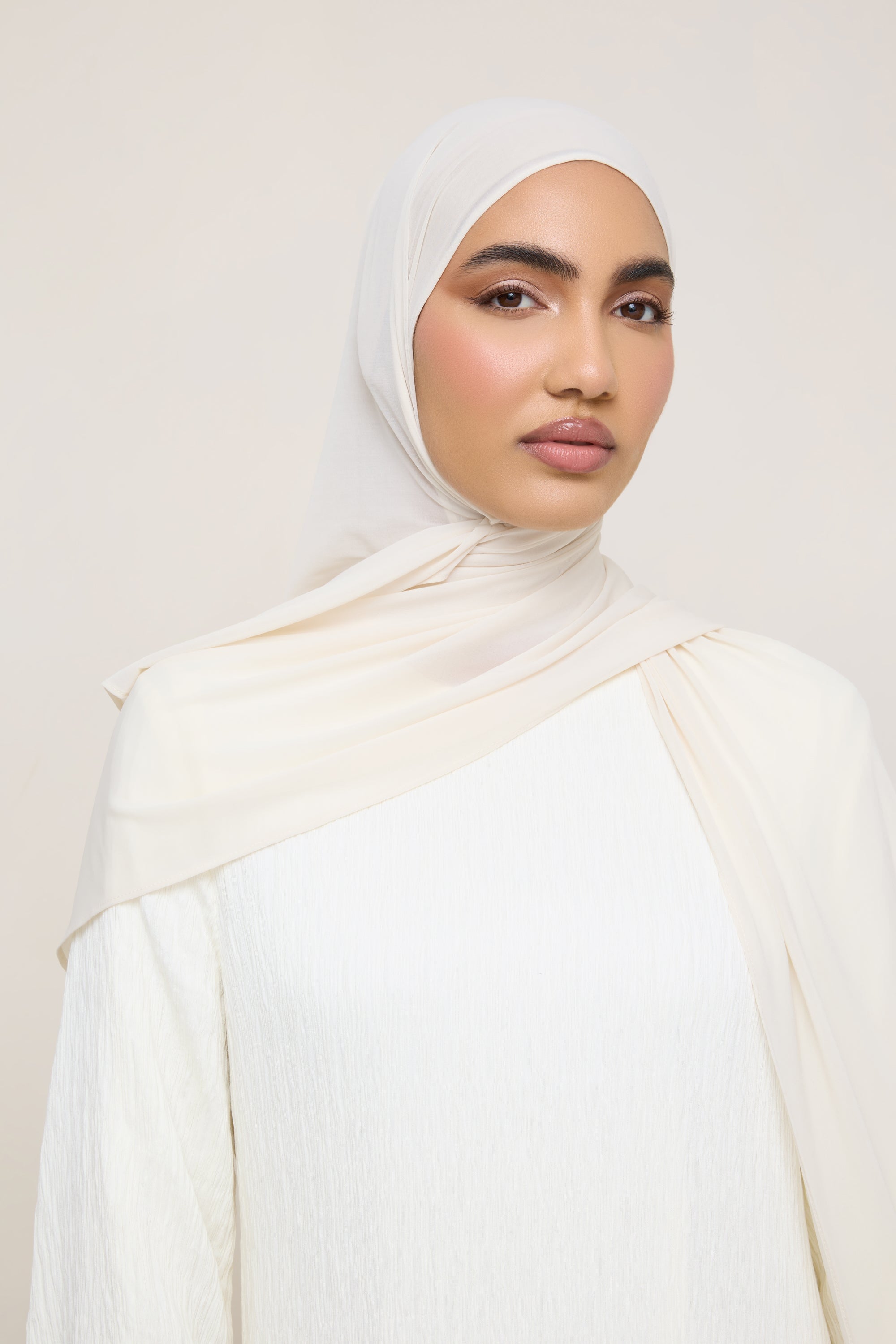 Chiffon Jersey Hijab - Vanilla Hijabs Veiled 