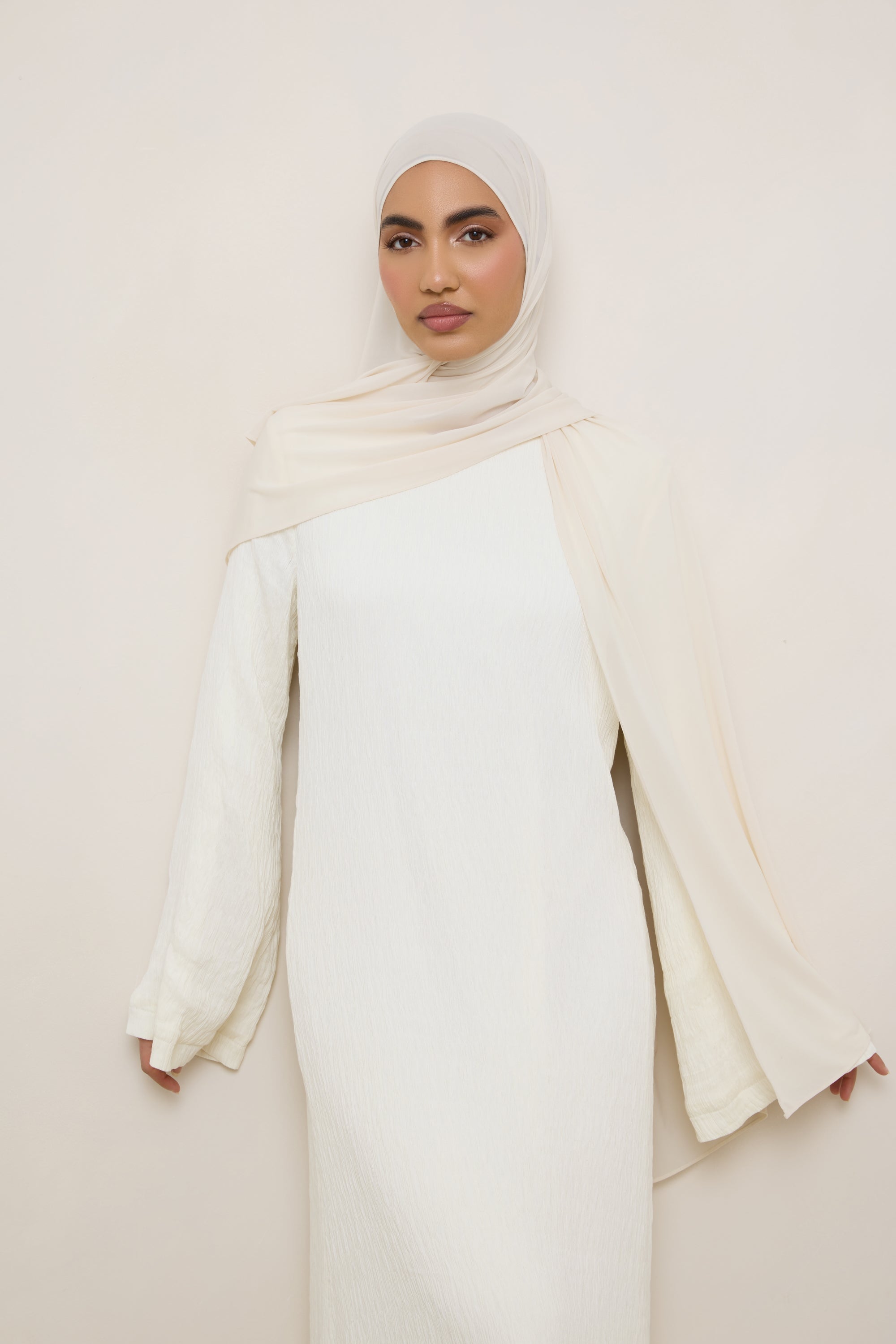 Chiffon Jersey Hijab - Vanilla Hijabs Veiled 