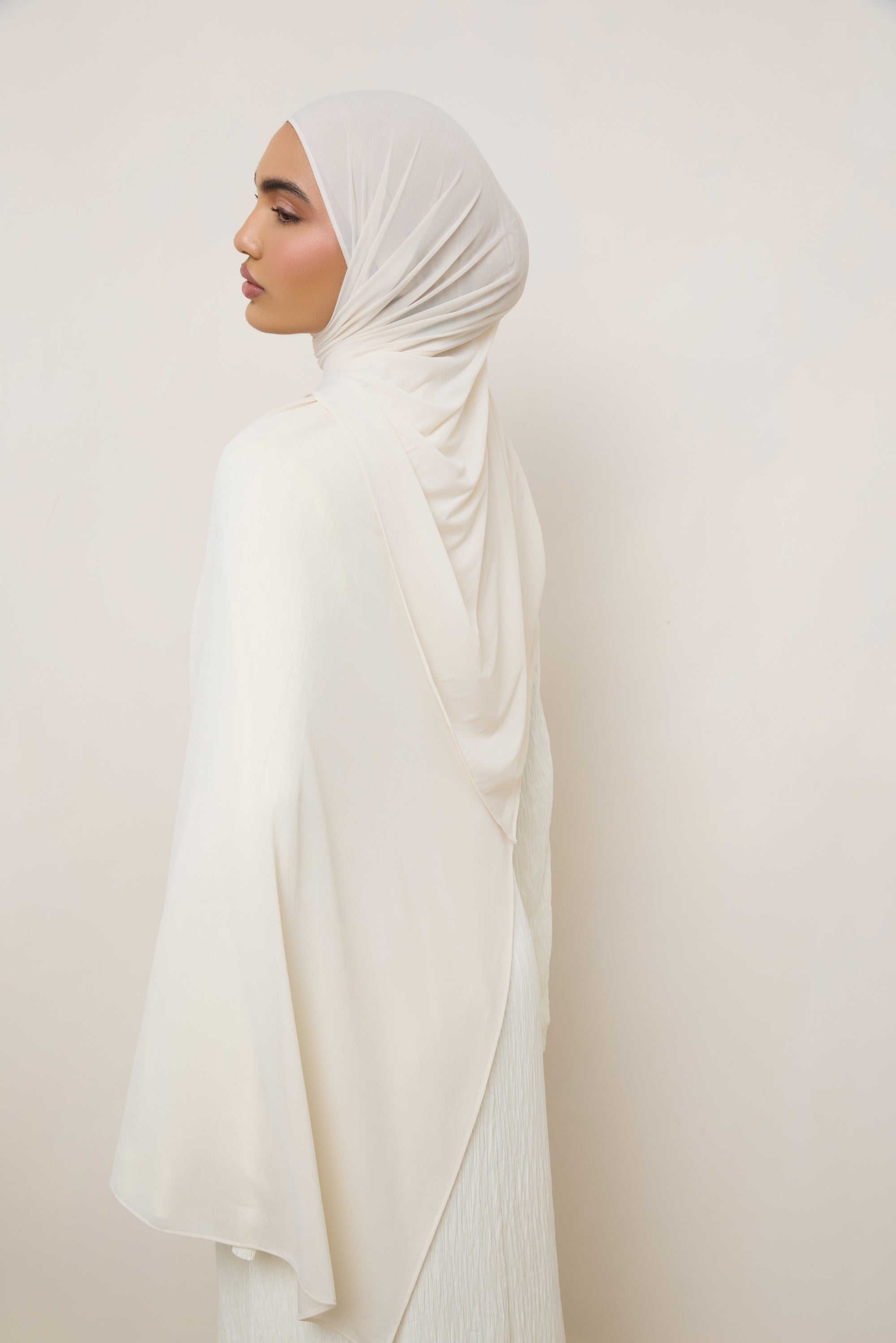 Chiffon Jersey Hijab - Vanilla Hijabs Veiled 
