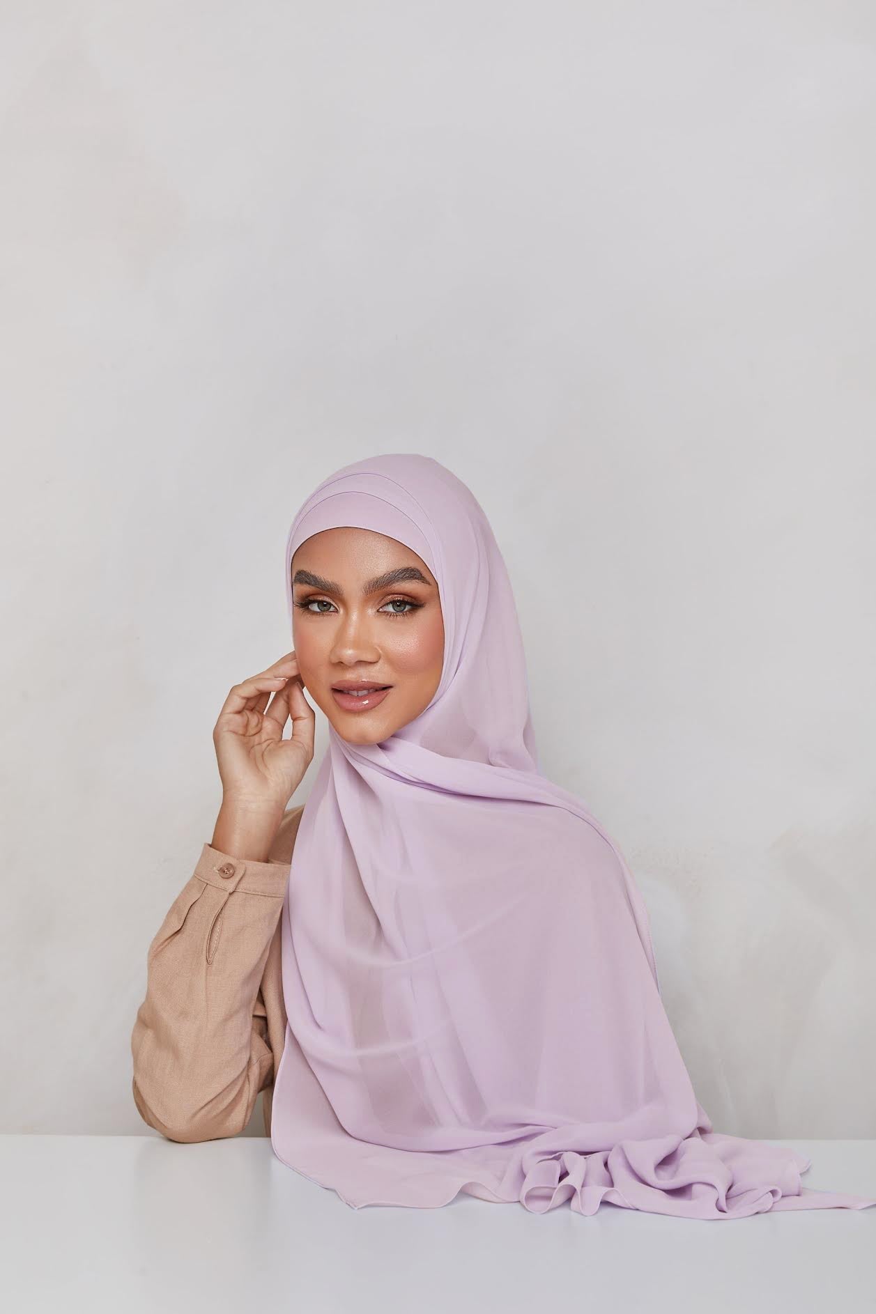 Chiffon LITE Hijab - Orchid Petal Hijabs Veiled 