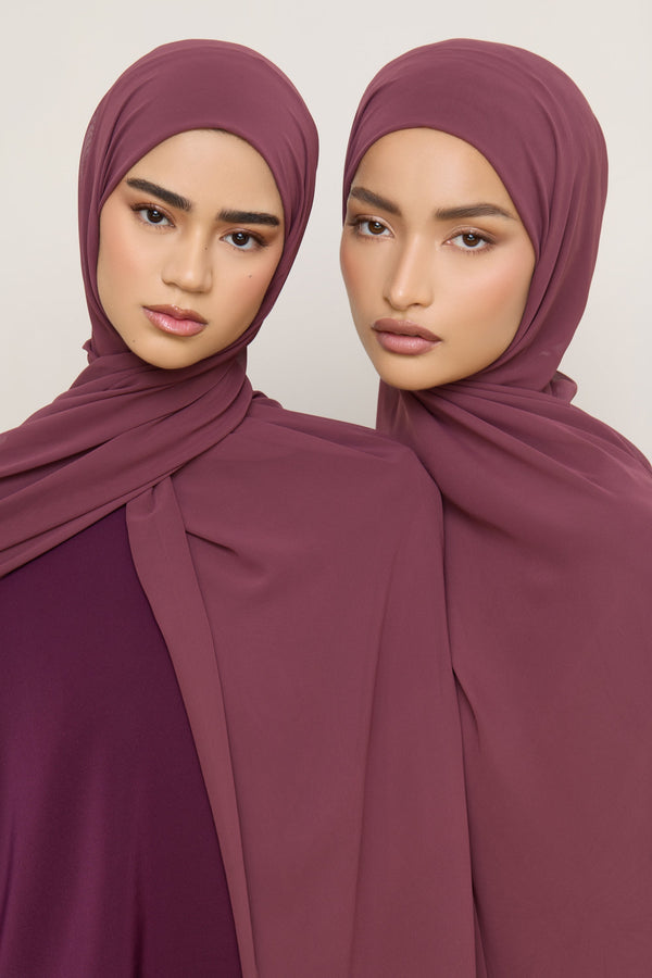Chiffon LITE Hijab - Plum Hijabs Veiled 