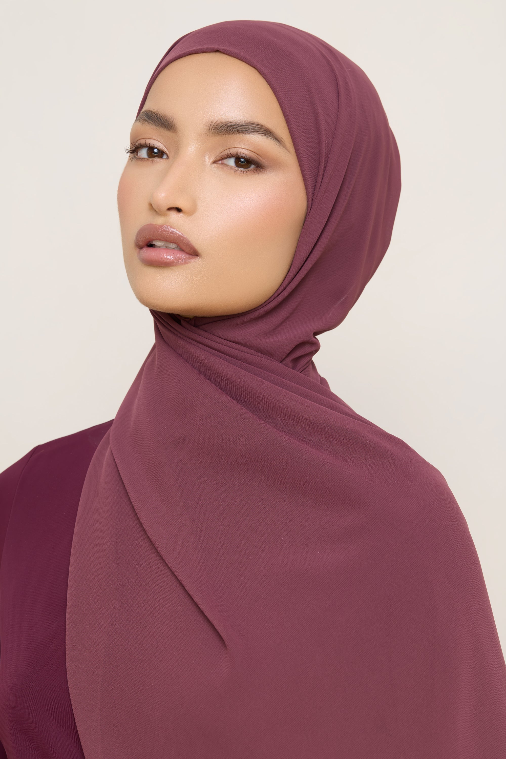 Chiffon LITE Hijab - Plum Hijabs Veiled 