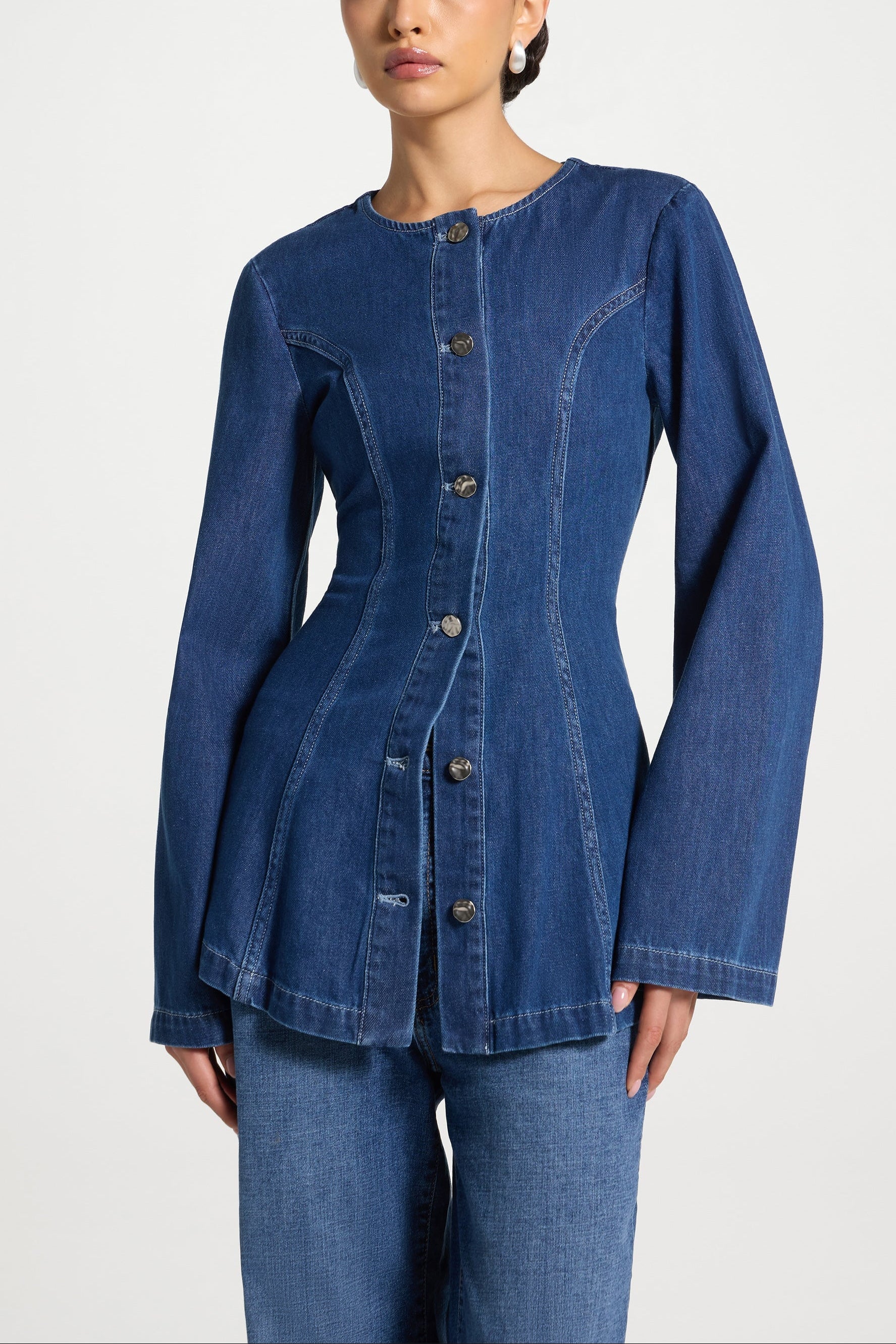 Cinch Denim Jacket Abayas Veiled 