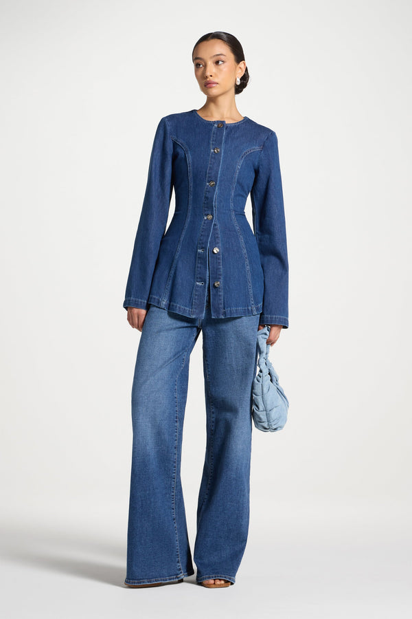 Cinch Denim Jacket Abayas Veiled 