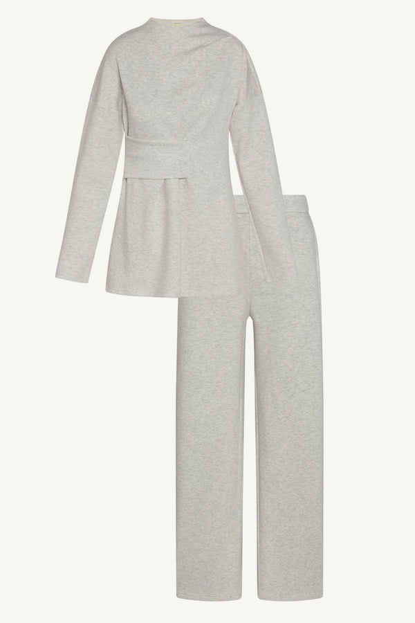 Cinch Top & Pants Set - Heather Grey Abayas Veiled 