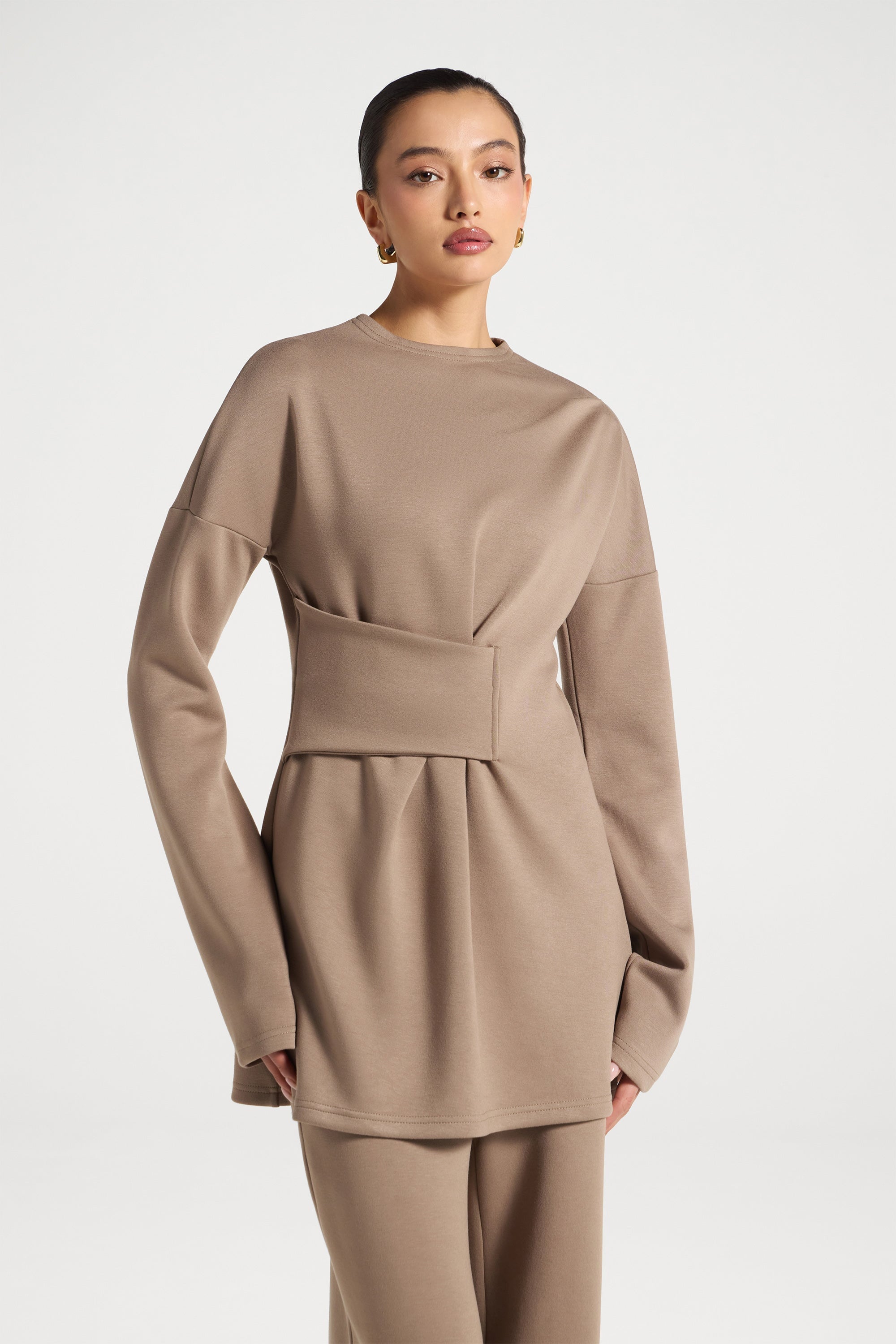 Cinch Top & Pants Set - Vetiver Abayas Veiled 