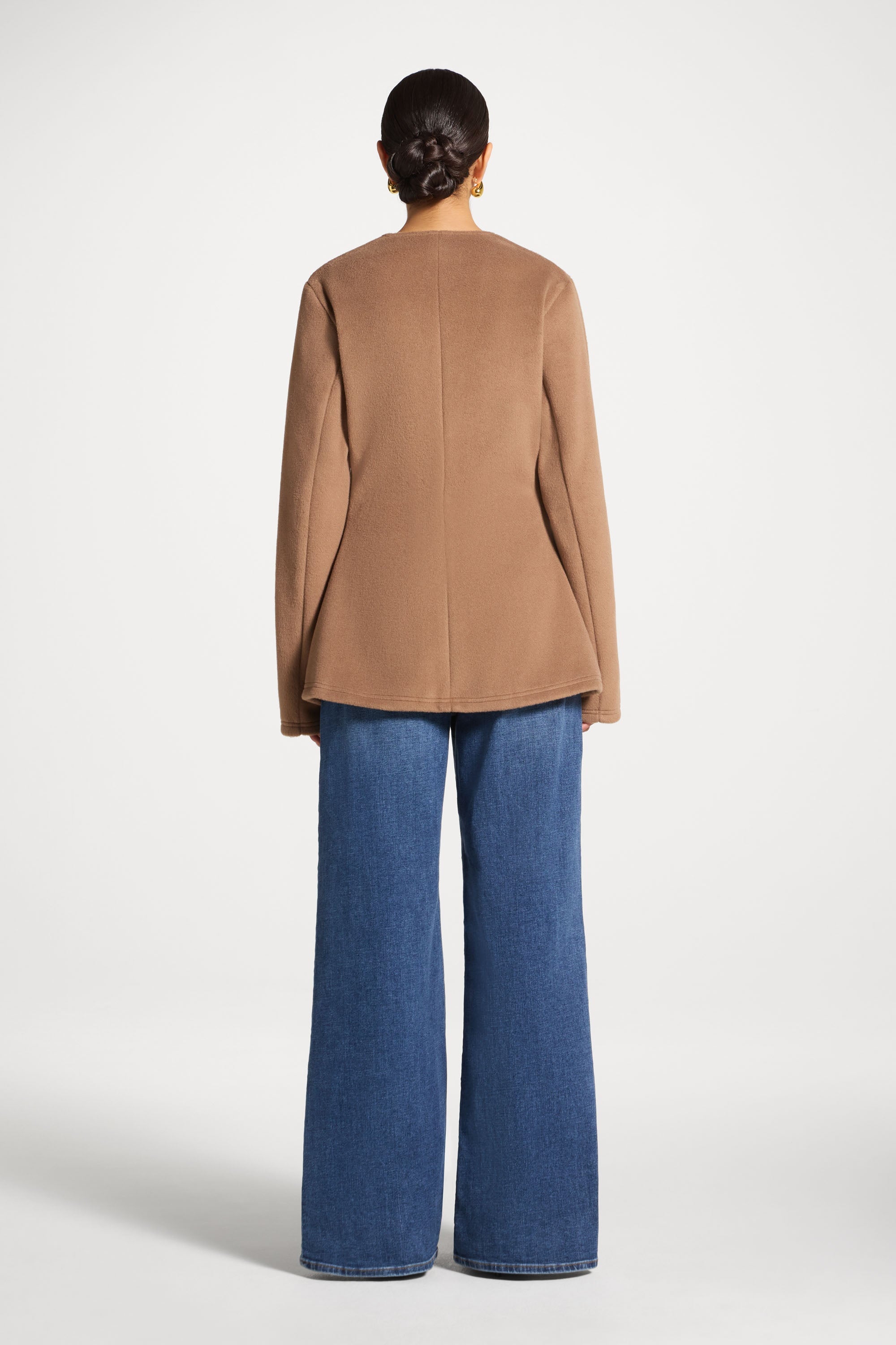 Cinch Waist Cardigan - Caramel Abayas Veiled 