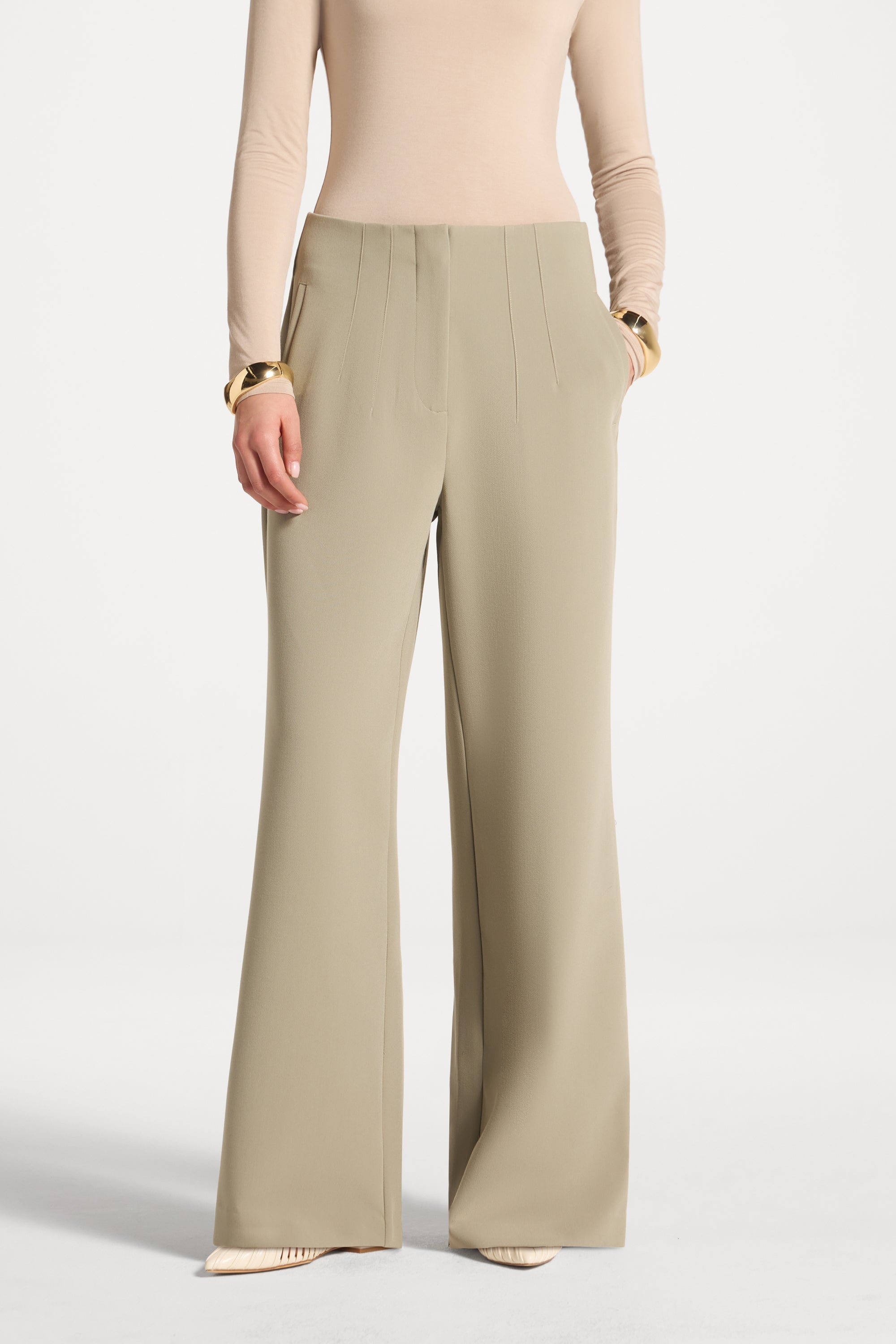 Classic Wide Leg Pants - Sage Abayas Veiled 