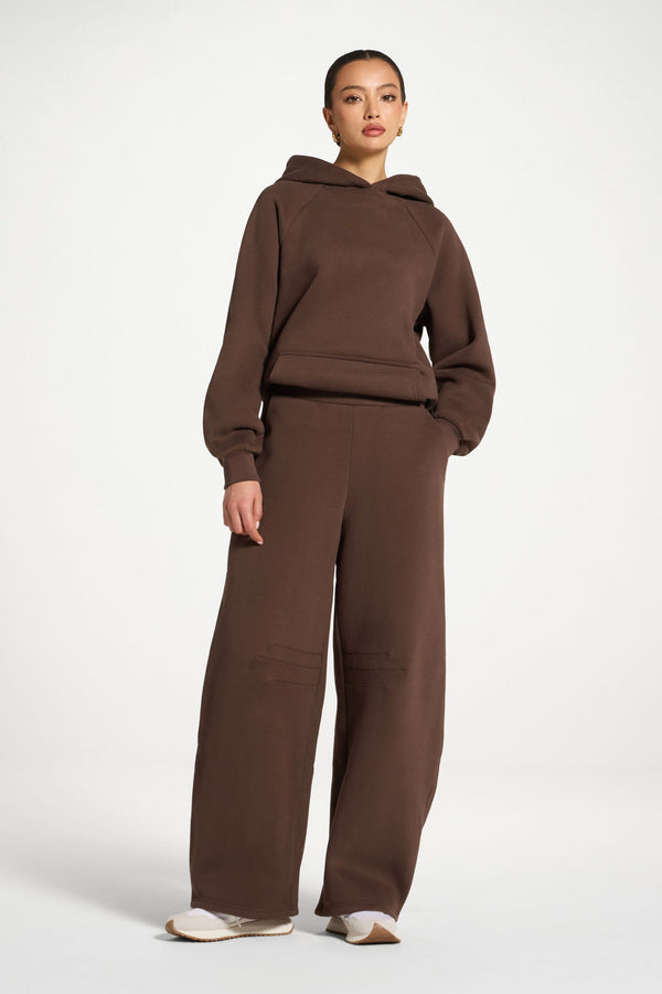 Cotton Barrel Leg Pants - Chocolate Abayas Veiled 