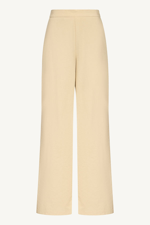 Cotton Blend Wide Leg Pants - Truffle Dresses Veiled 