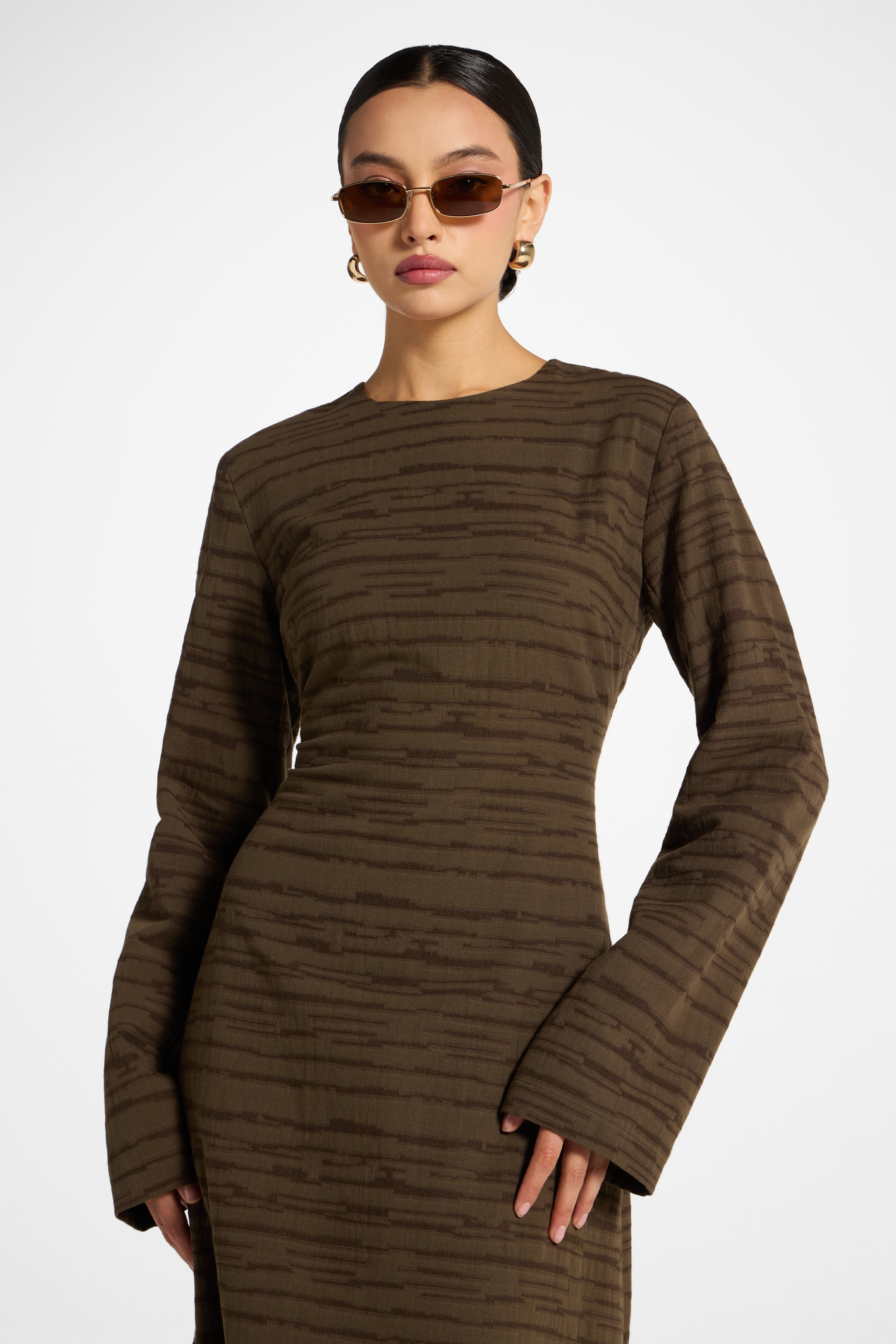 Cotton Cinch Maxi Dress - Boulder Dress Veiled 