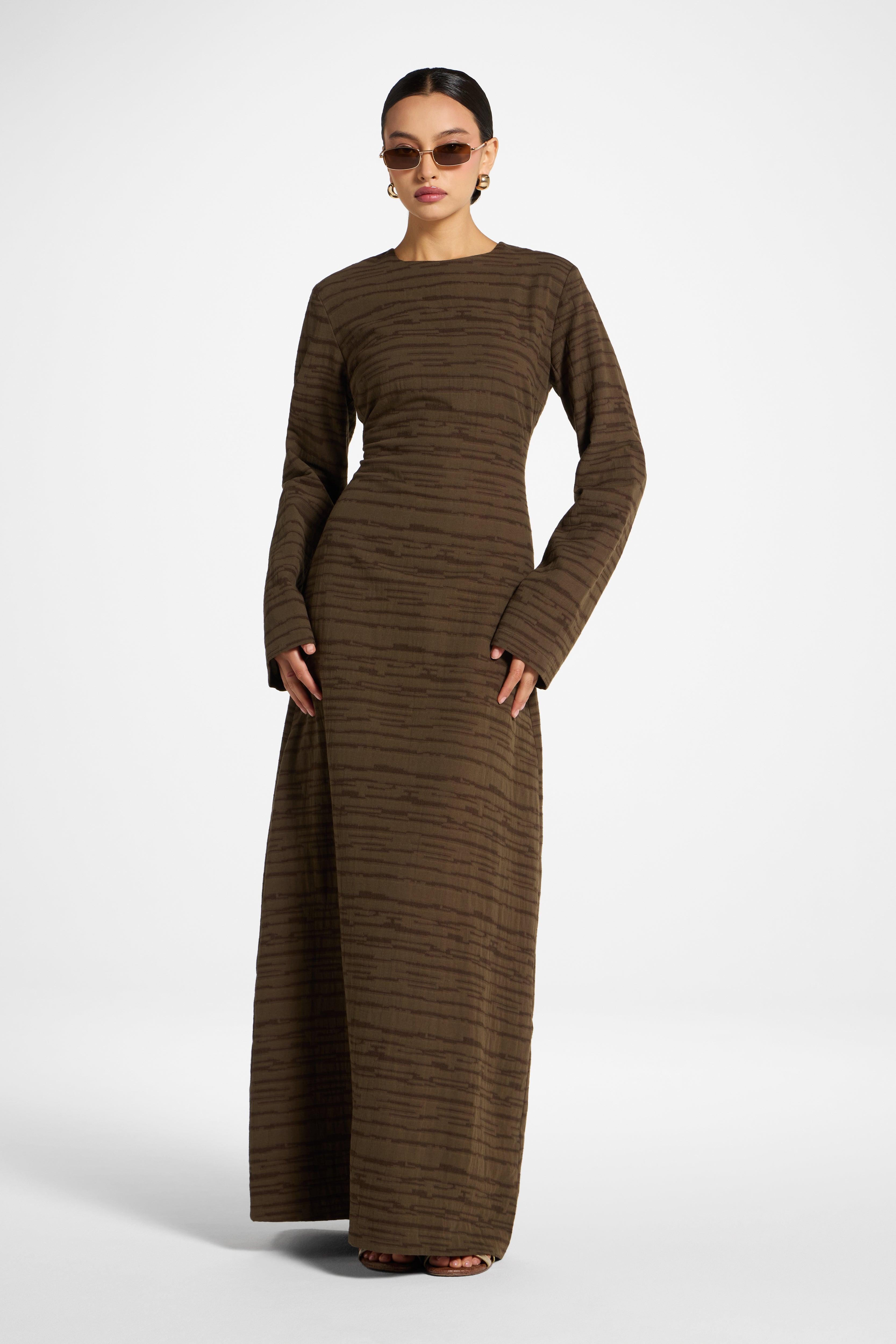 Cotton Cinch Maxi Dress - Boulder Dress Veiled 