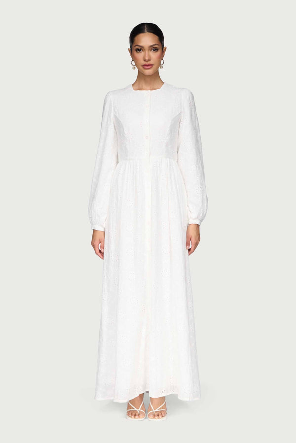 Cotton Eyelet Maxi Dress Dresses Veiled 