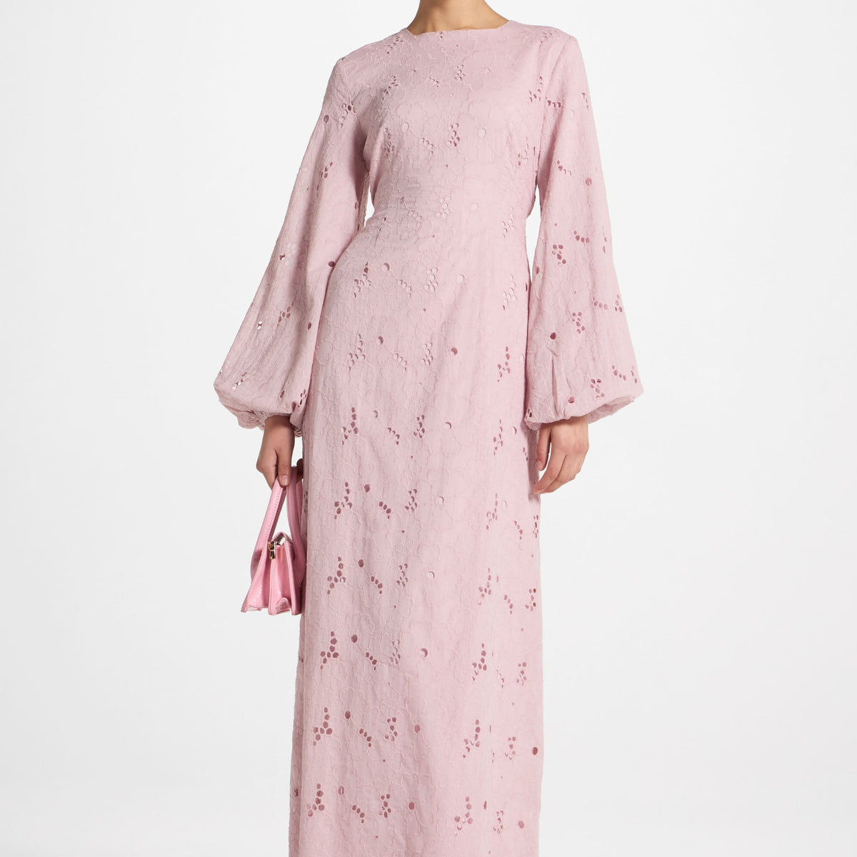 Cotton Eyelet Maxi Dress - Petal