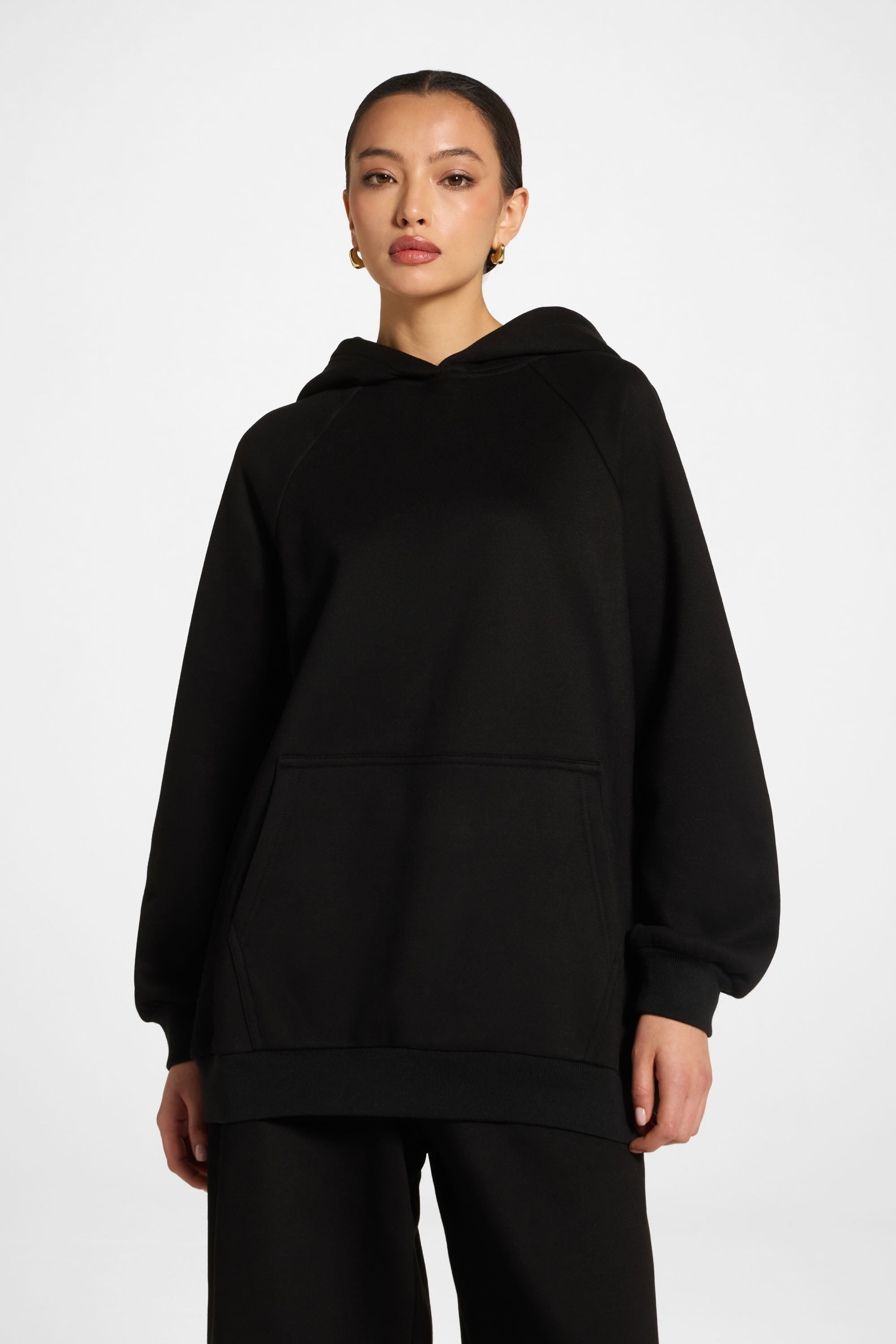 Cotton Hoodie - Black Abayas Veiled 
