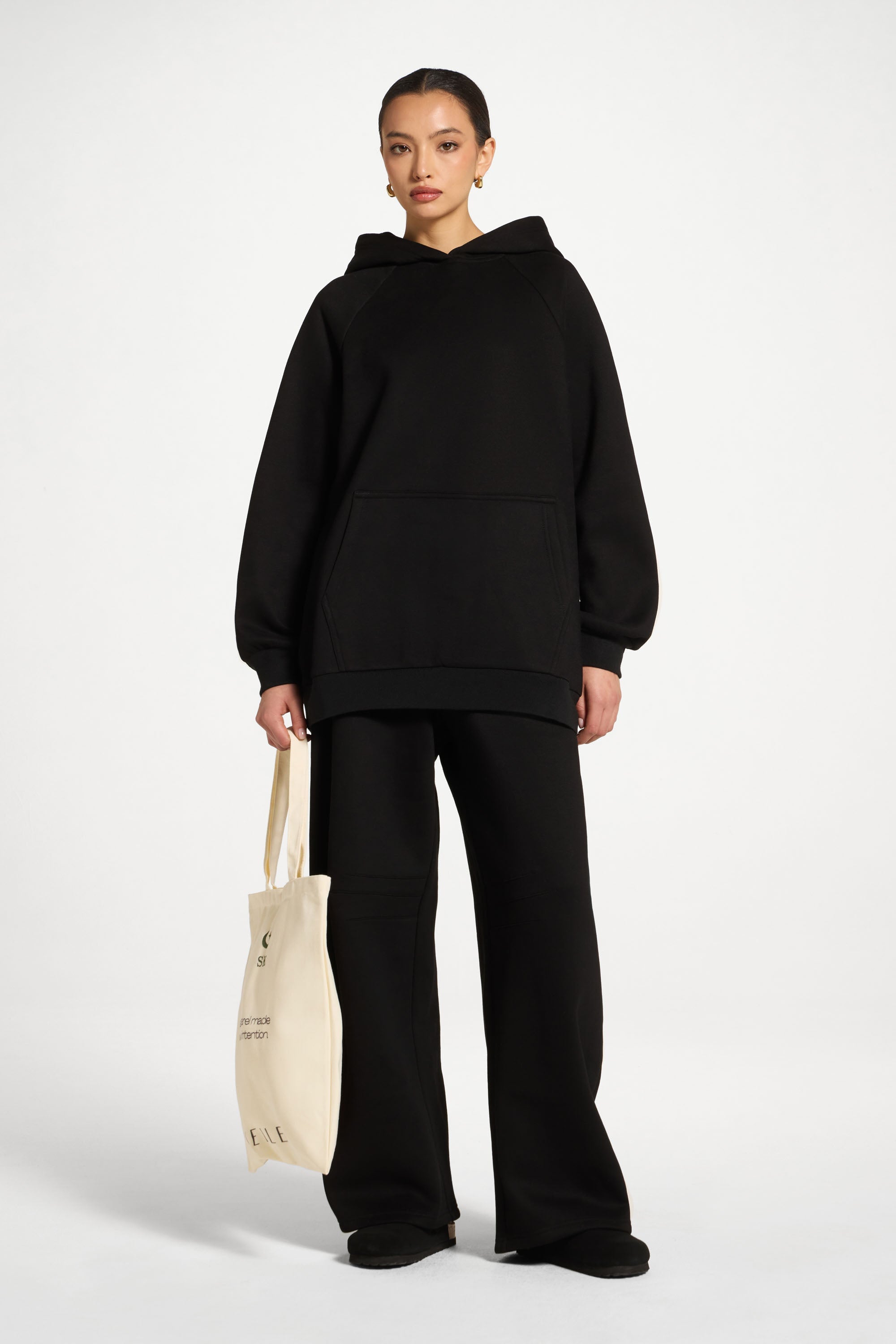 Cotton Hoodie - Black