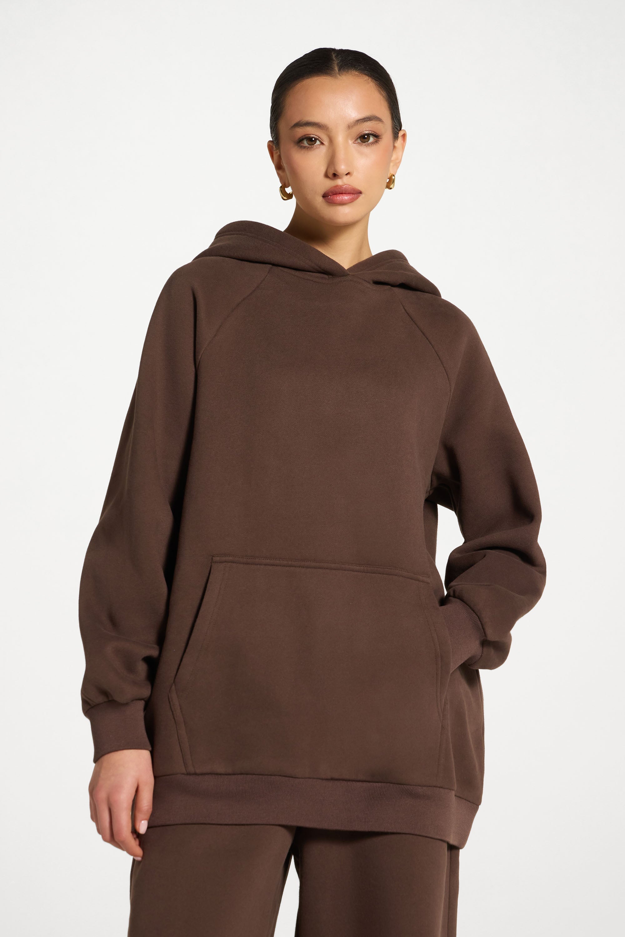 Cotton Hoodie - Chocolate Abayas Veiled 