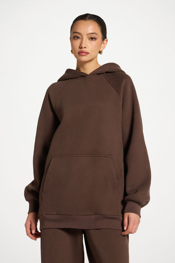 Cotton Hoodie - Chocolate Abayas Veiled 