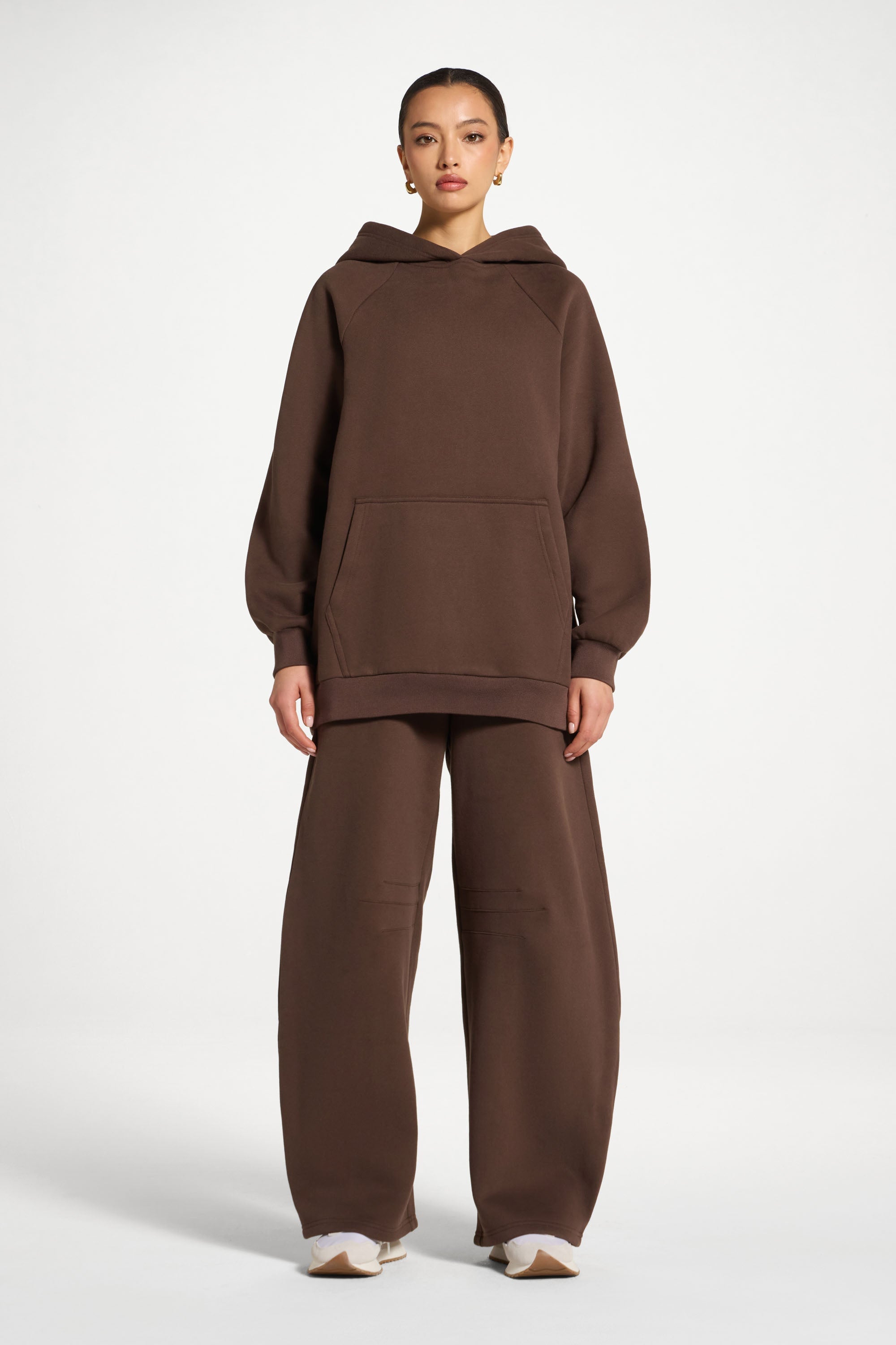 Cotton Hoodie - Chocolate Abayas Veiled 