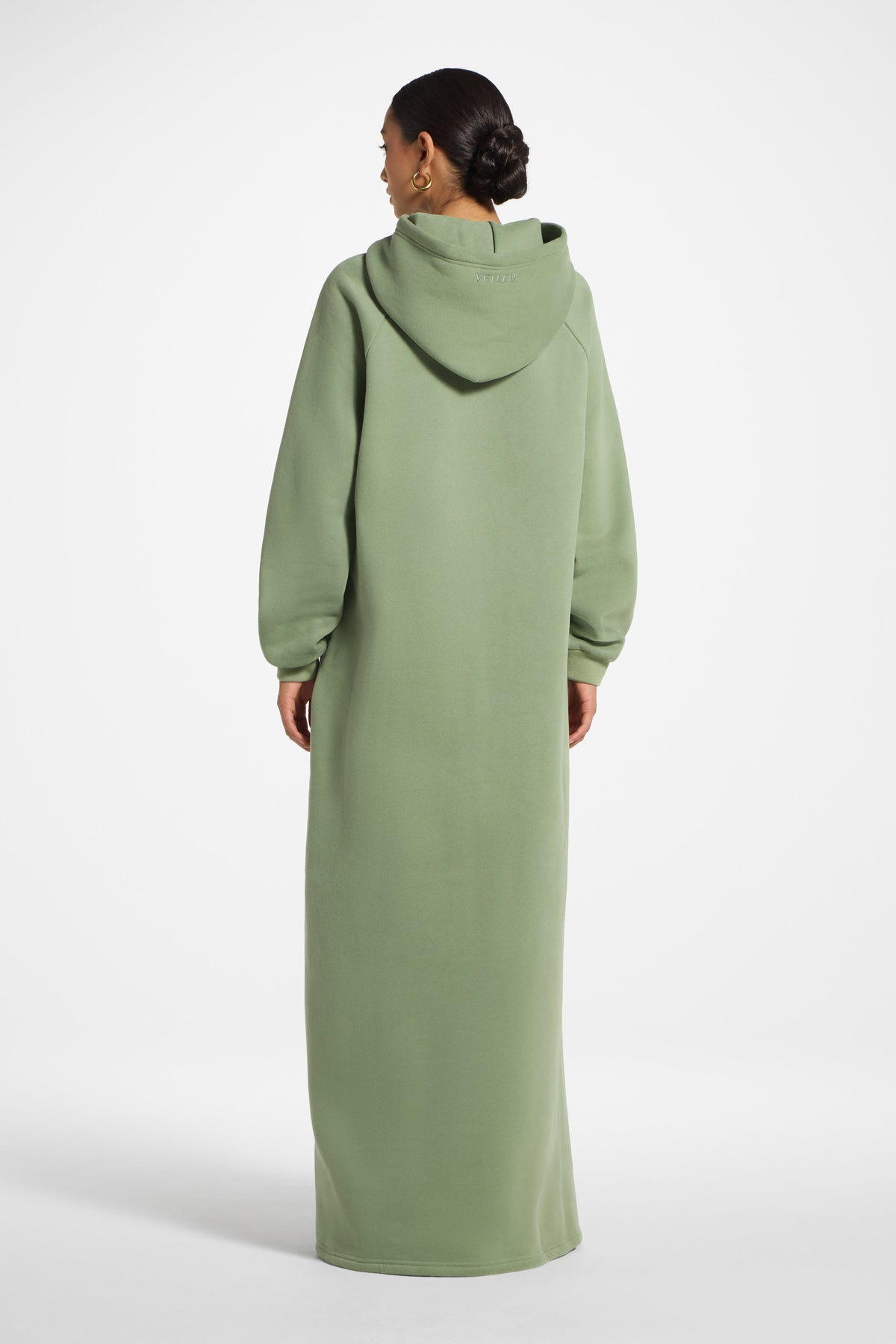 Cotton Hoodie Dress - Sage Dress Veiled 