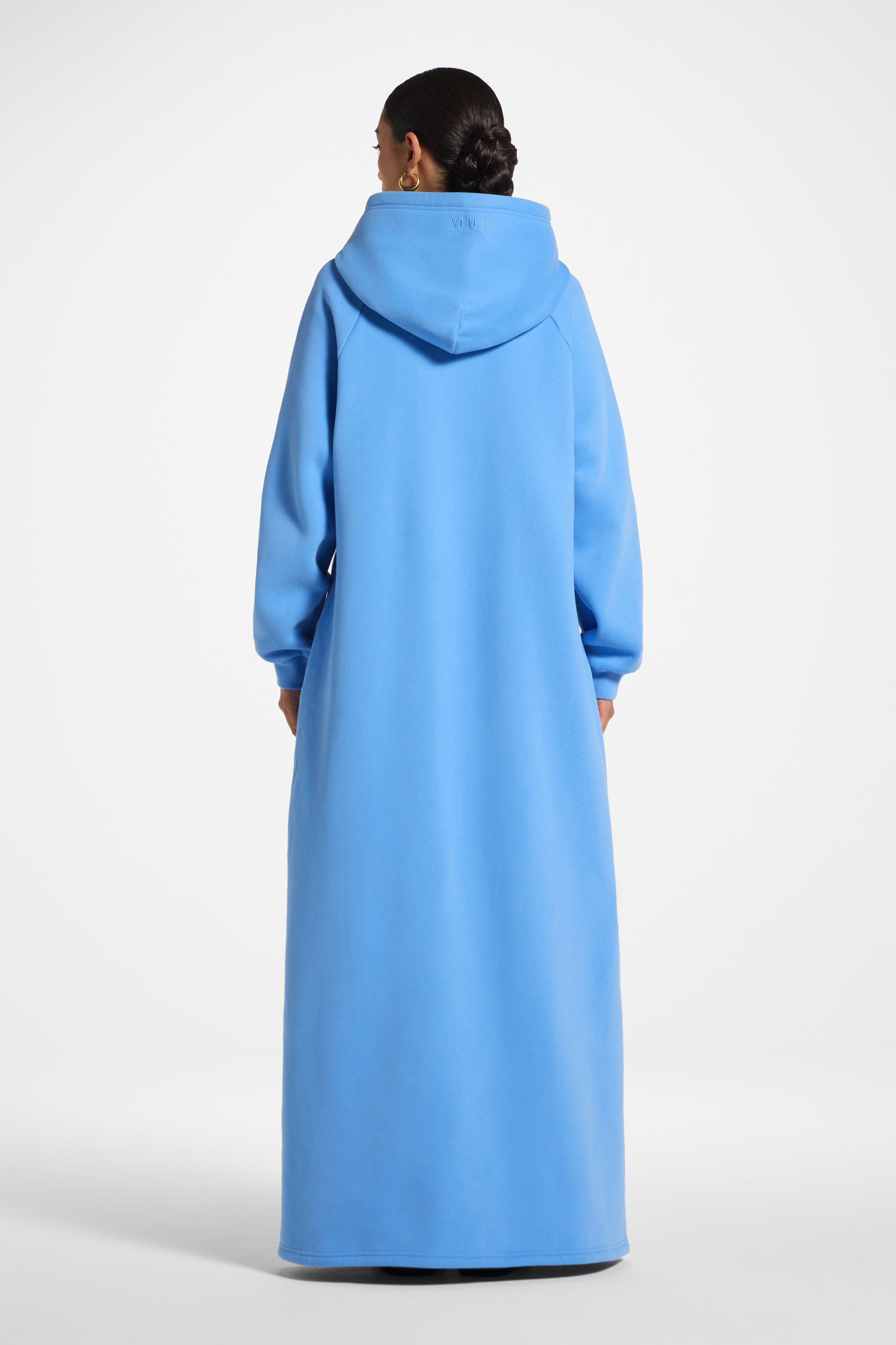 Cotton Hoodie Dress - Sky Dress Veiled 