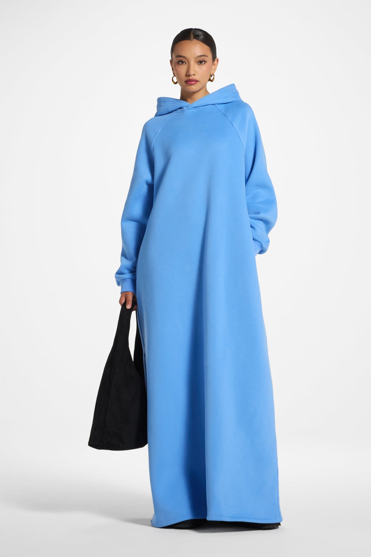 Cotton Hoodie Dress - Sky Dress Veiled 