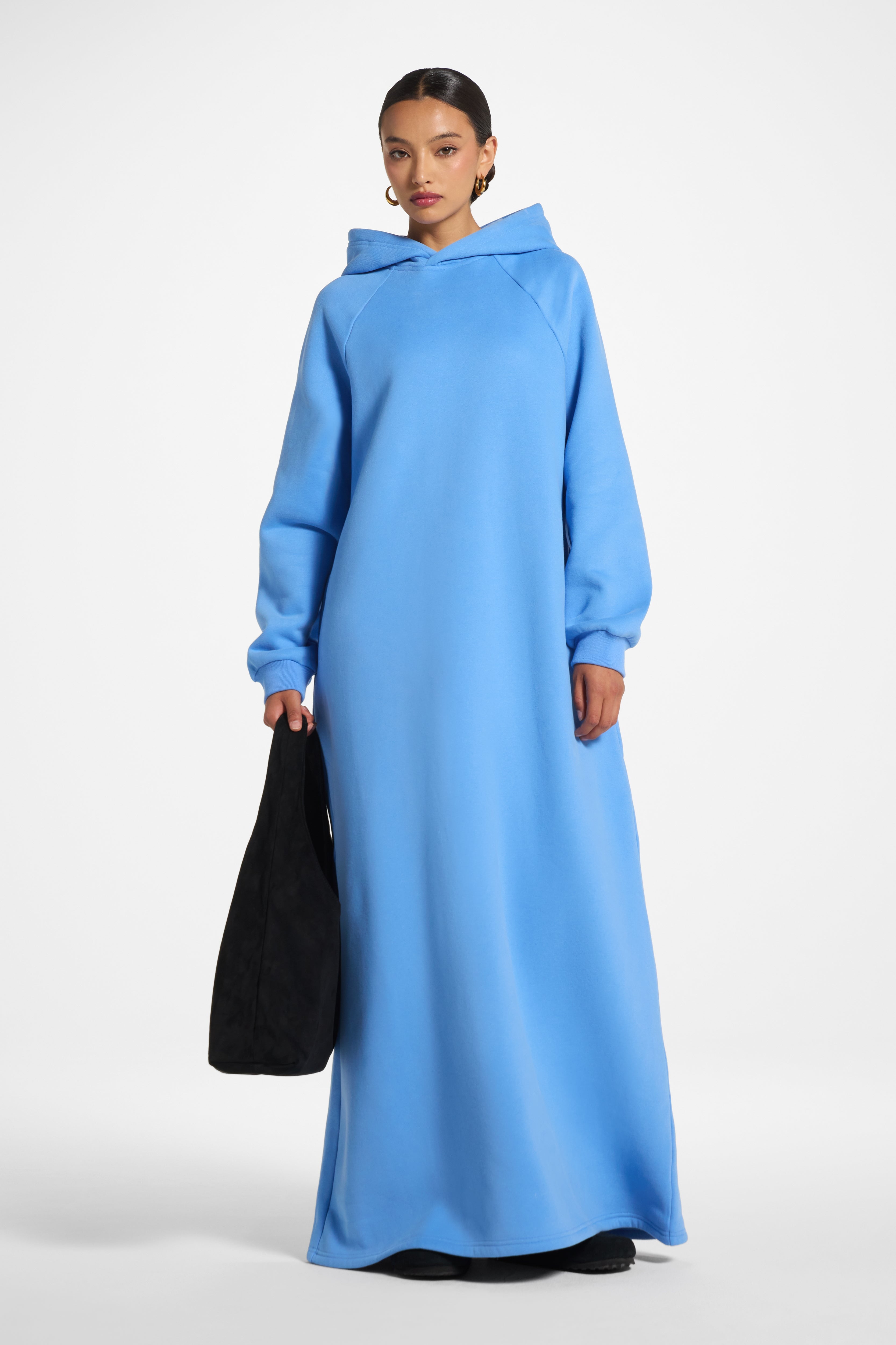 Cotton Hoodie Dress - Sky Dress Veiled 