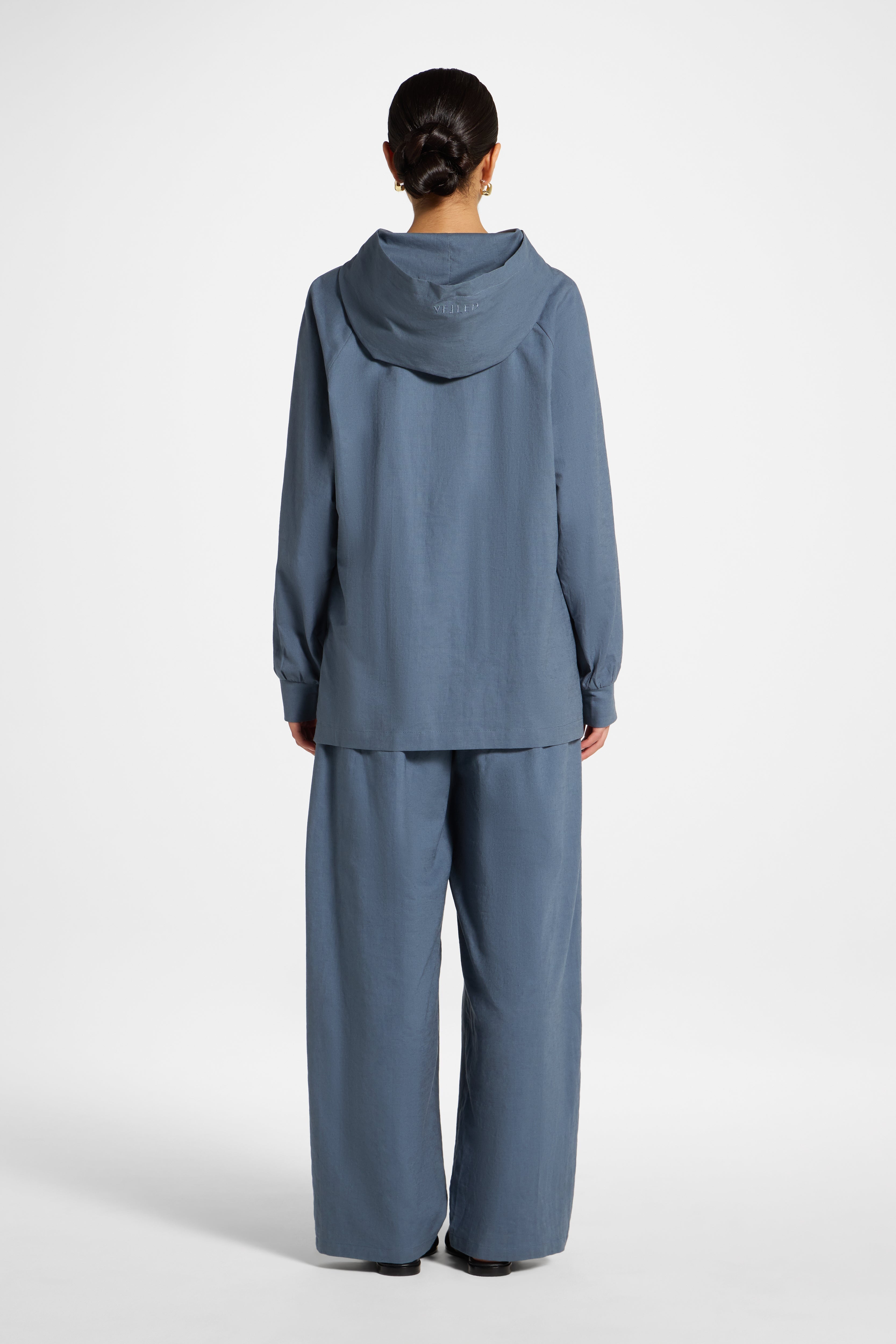 Cotton Linen Hoodie - Storm Abayas Veiled 
