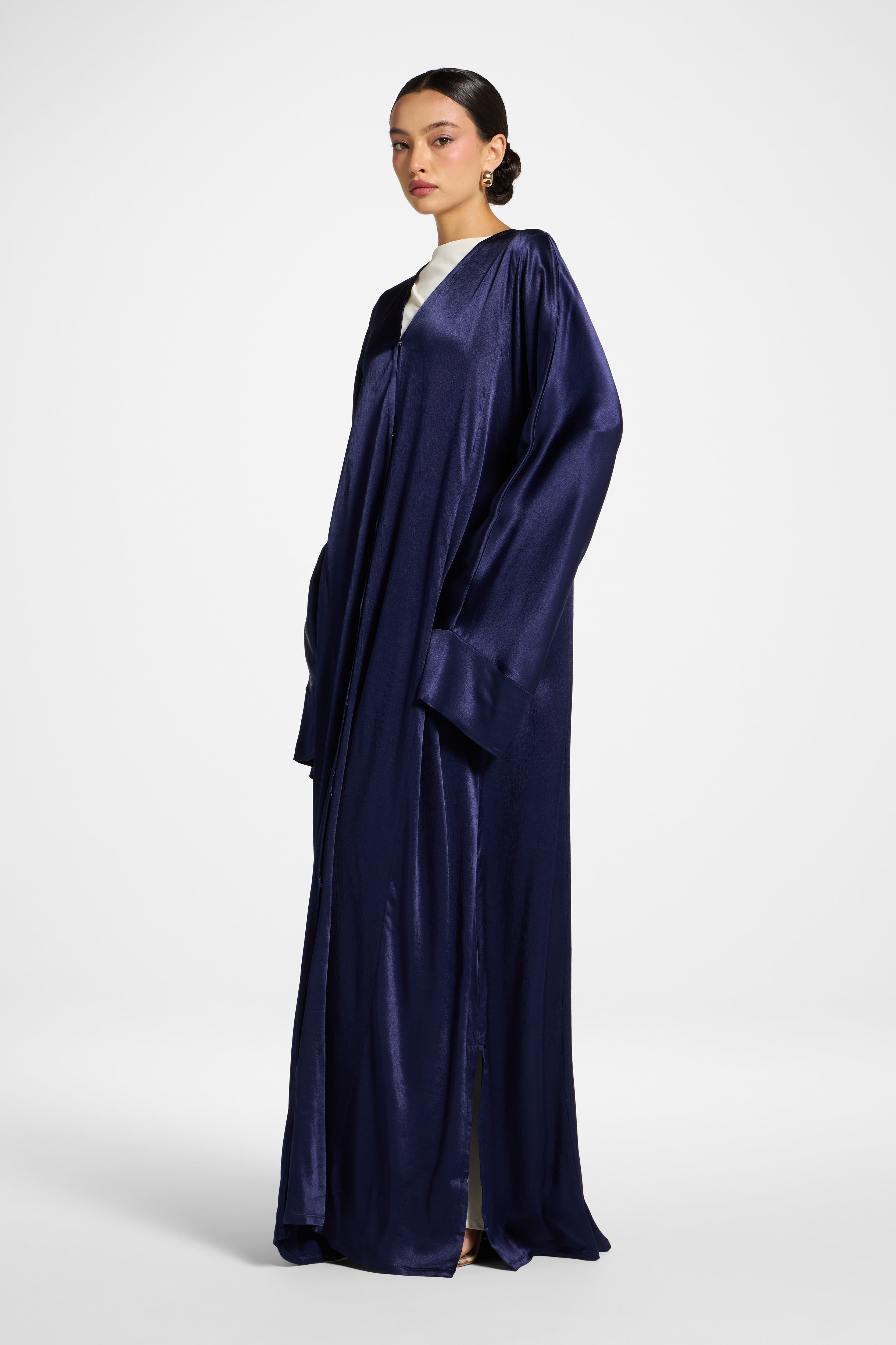 Cotton Open Abaya - Midnight Abayas Veiled 