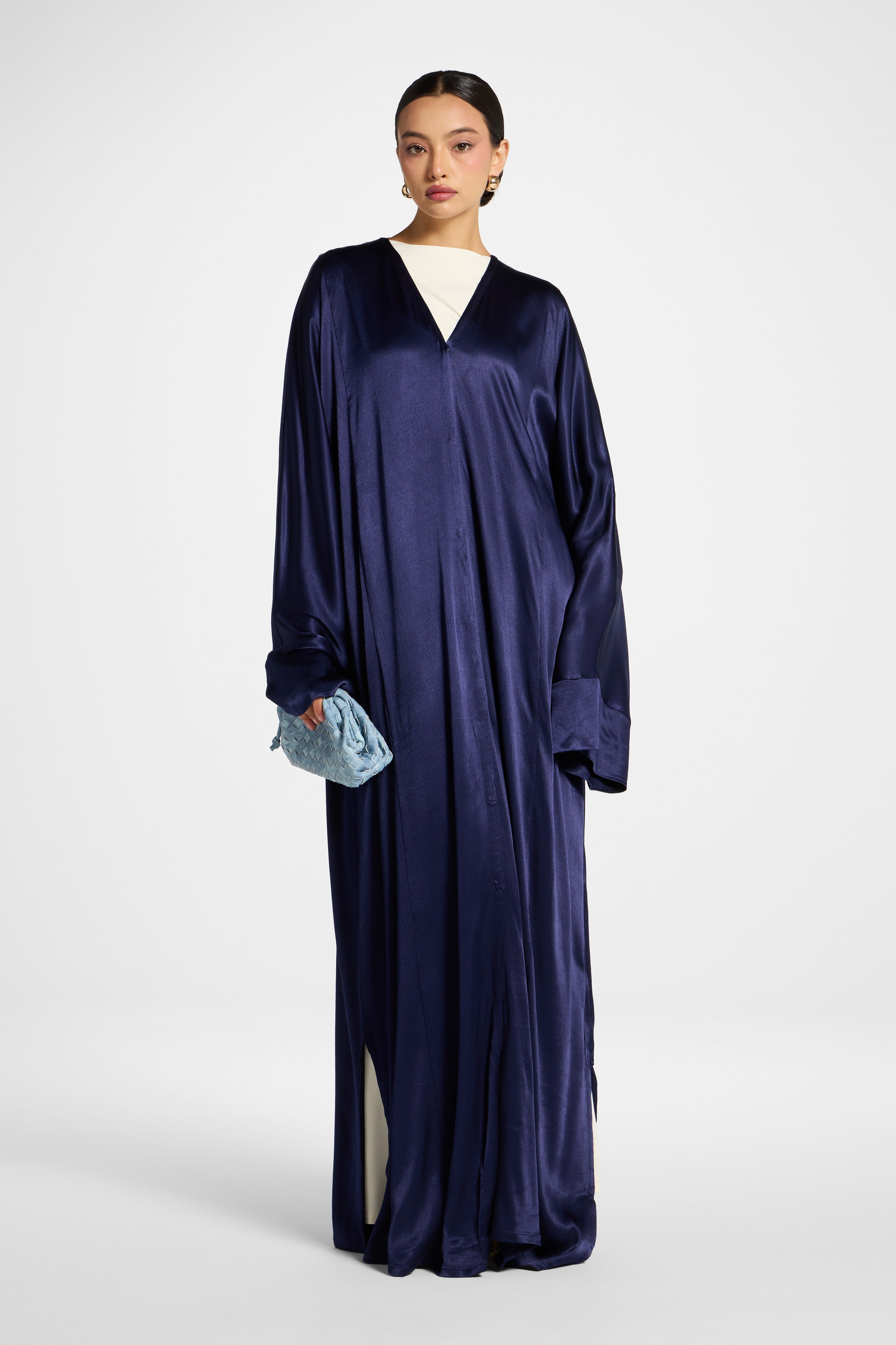 Cotton Open Abaya - Midnight Abayas Veiled 