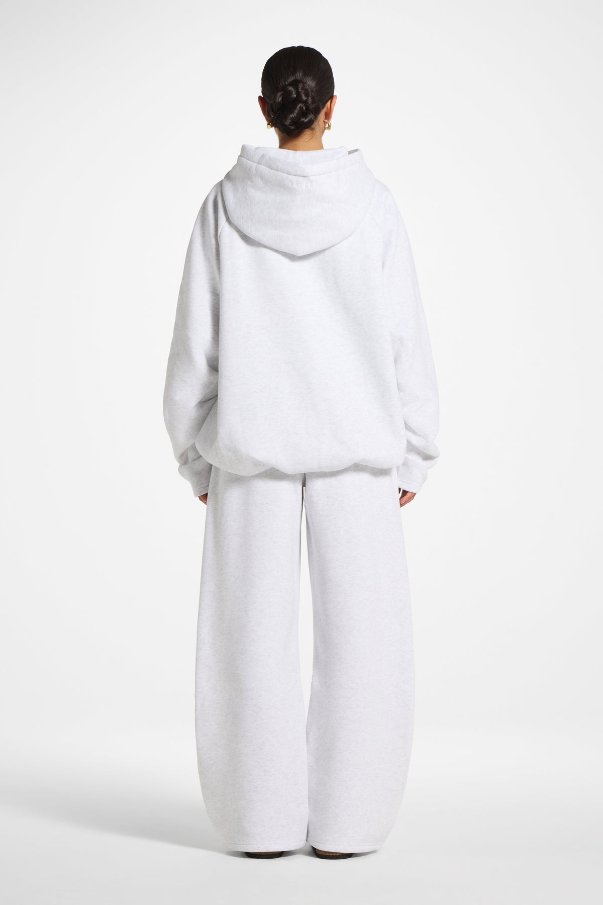 Cotton Pleated Lounge Set - Heather Grey Co-ord Set Veiled 